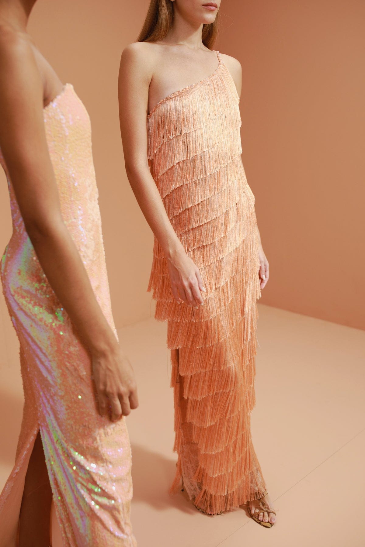 Isidora Fringe Dress - Coral made by Francesca Miranda