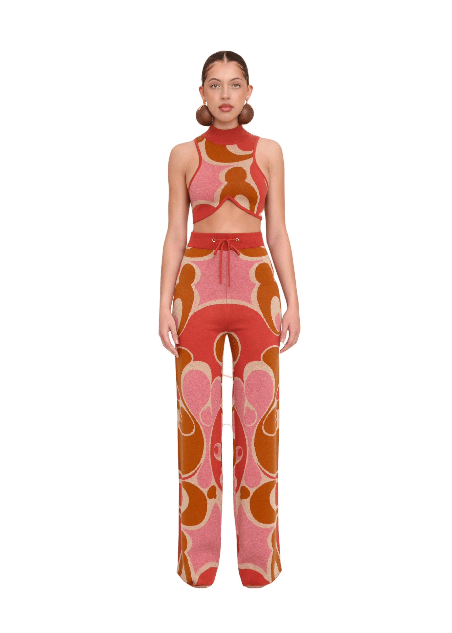 ALLY CARO PRINT KNIT PANTS made by Andrea Iyamah