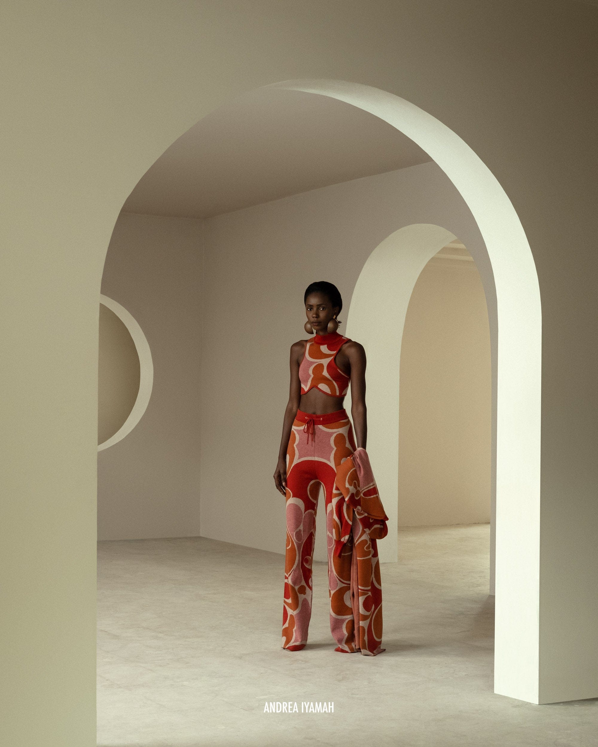 ALLY CARO PRINT KNIT PANTS made by Andrea Iyamah