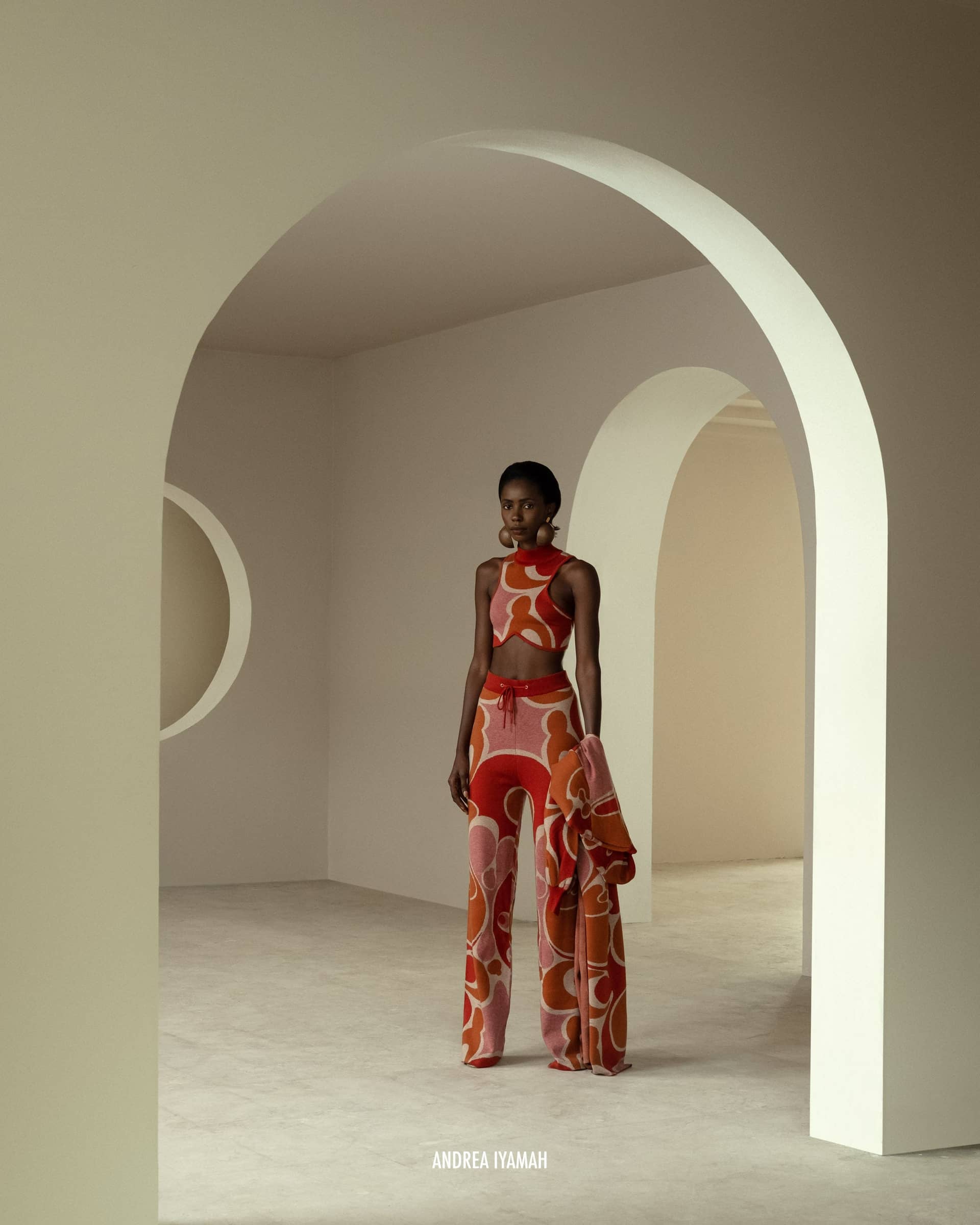 ALLY CARO PRINT KNIT PANTS made by Andrea Iyamah