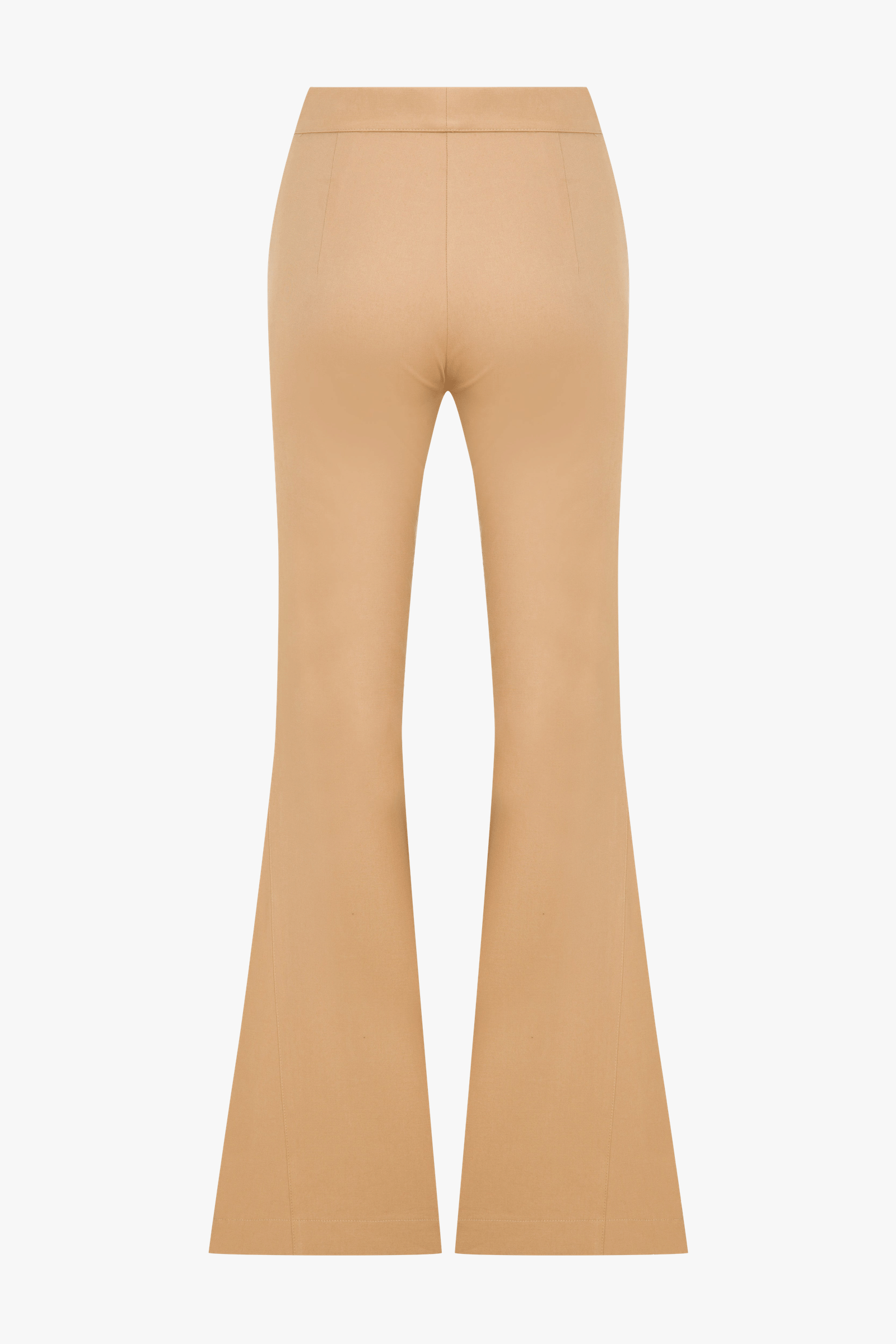 Avrell Cotton Flared Trousers in Golden Straw made by Nazli Ceren