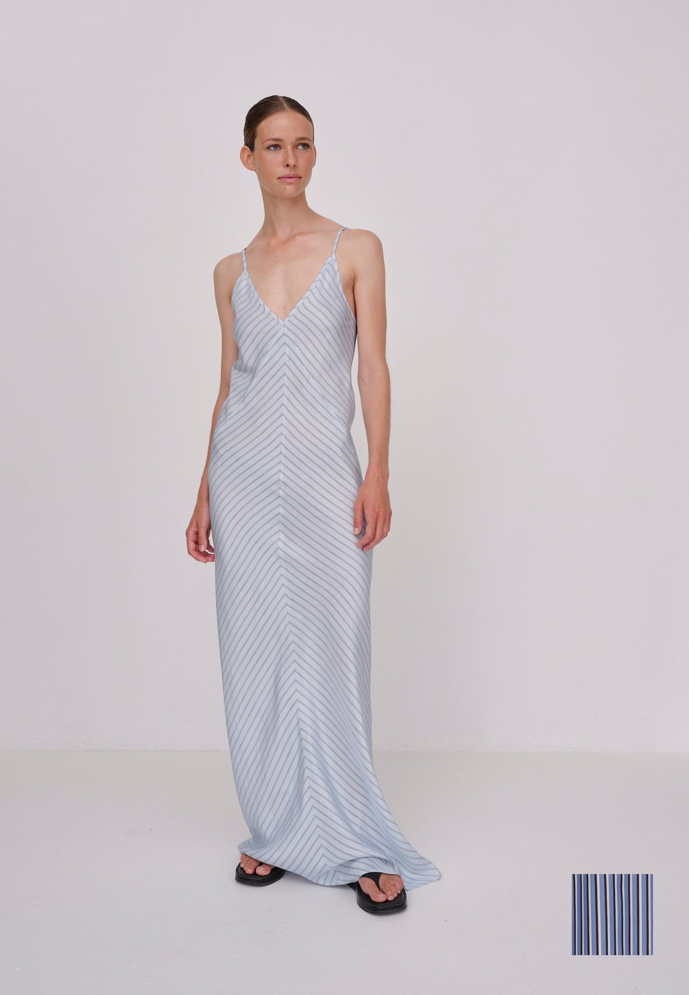 Mindy Dress - Light Blue Stripe made by HERSKIND