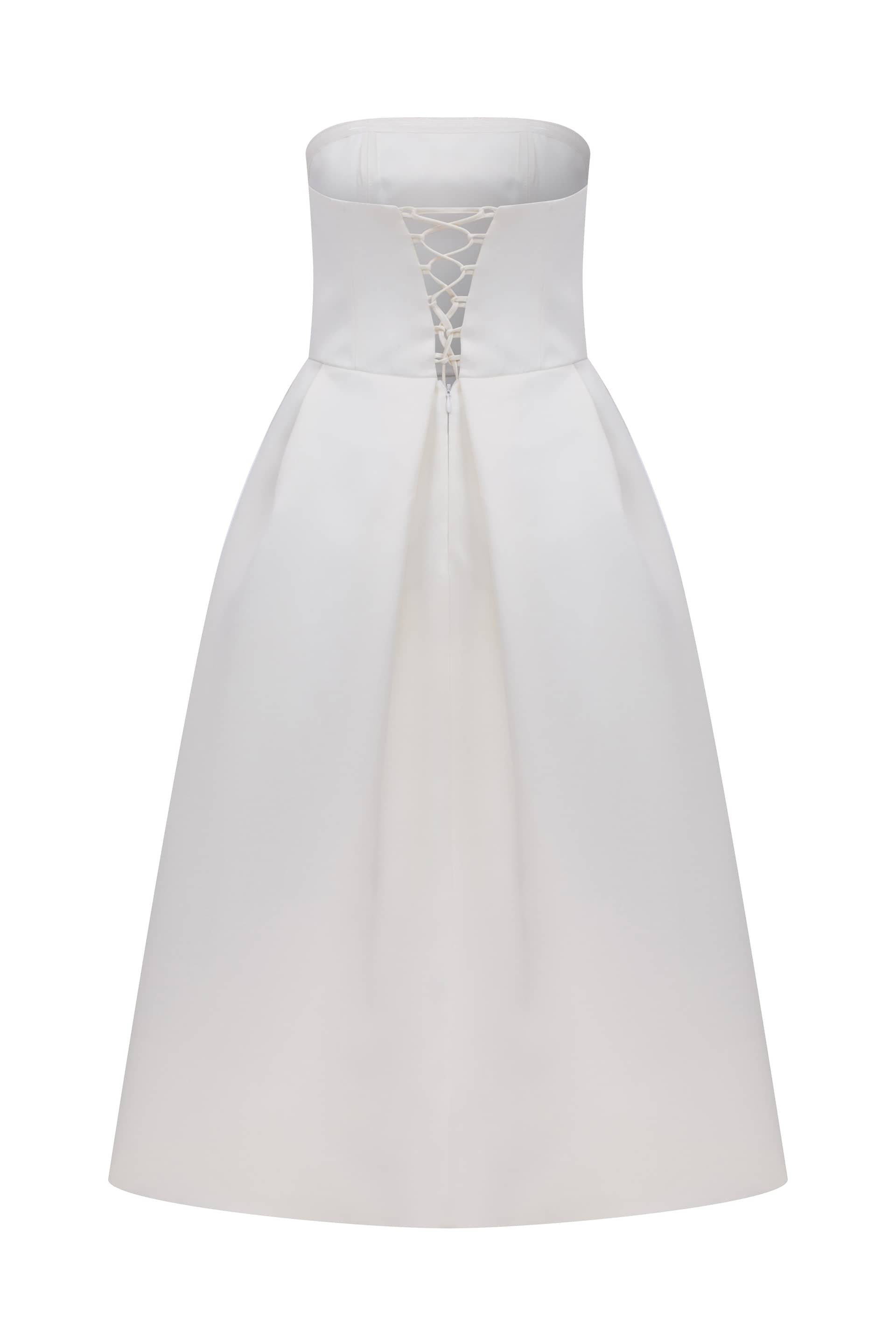 Lola Midi Dress In Vanilla Ice made by Nazli Ceren