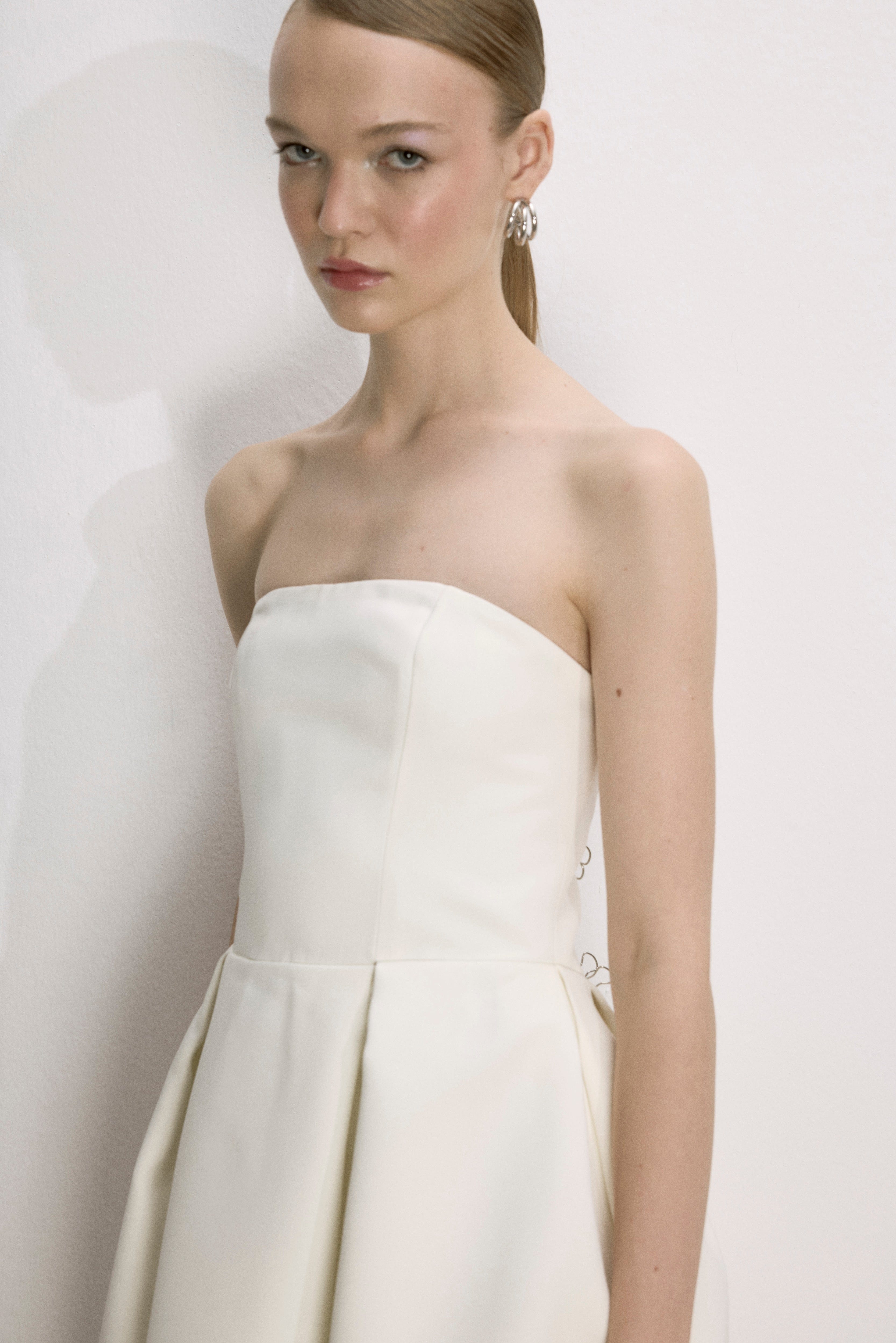 Lola Midi Dress In Vanilla Ice made by Nazli Ceren