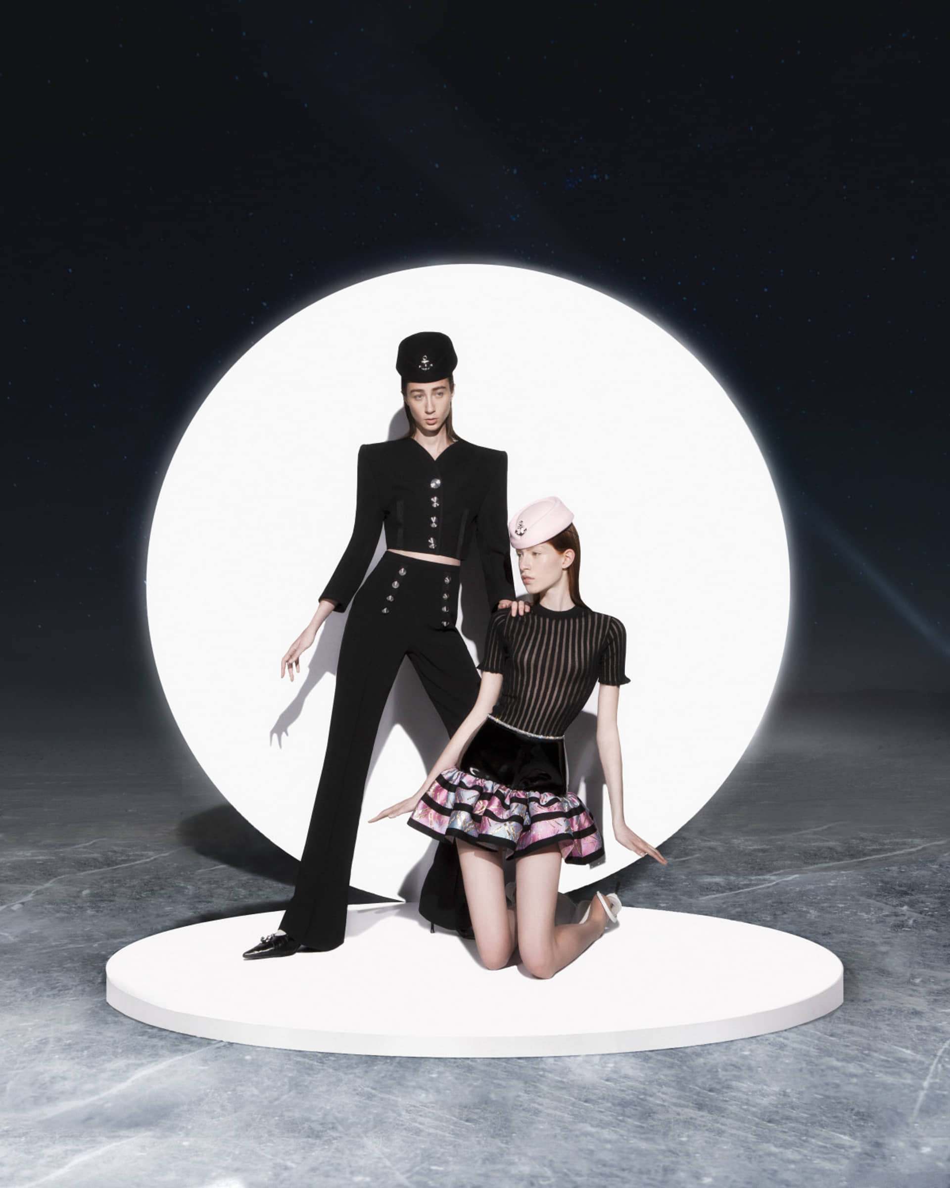 TULLE-PANELED KNIT TOP in Black made by KEBURIA