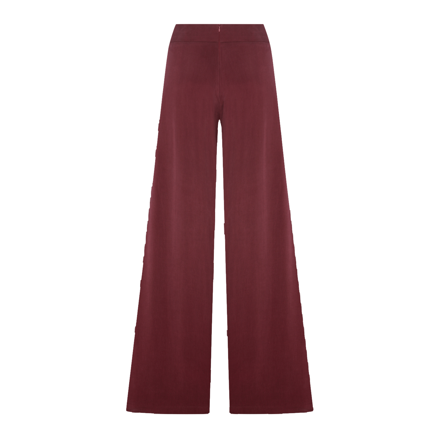 Mui Wide-Leg Trousers in Red Plum in Red made by Nazli Ceren