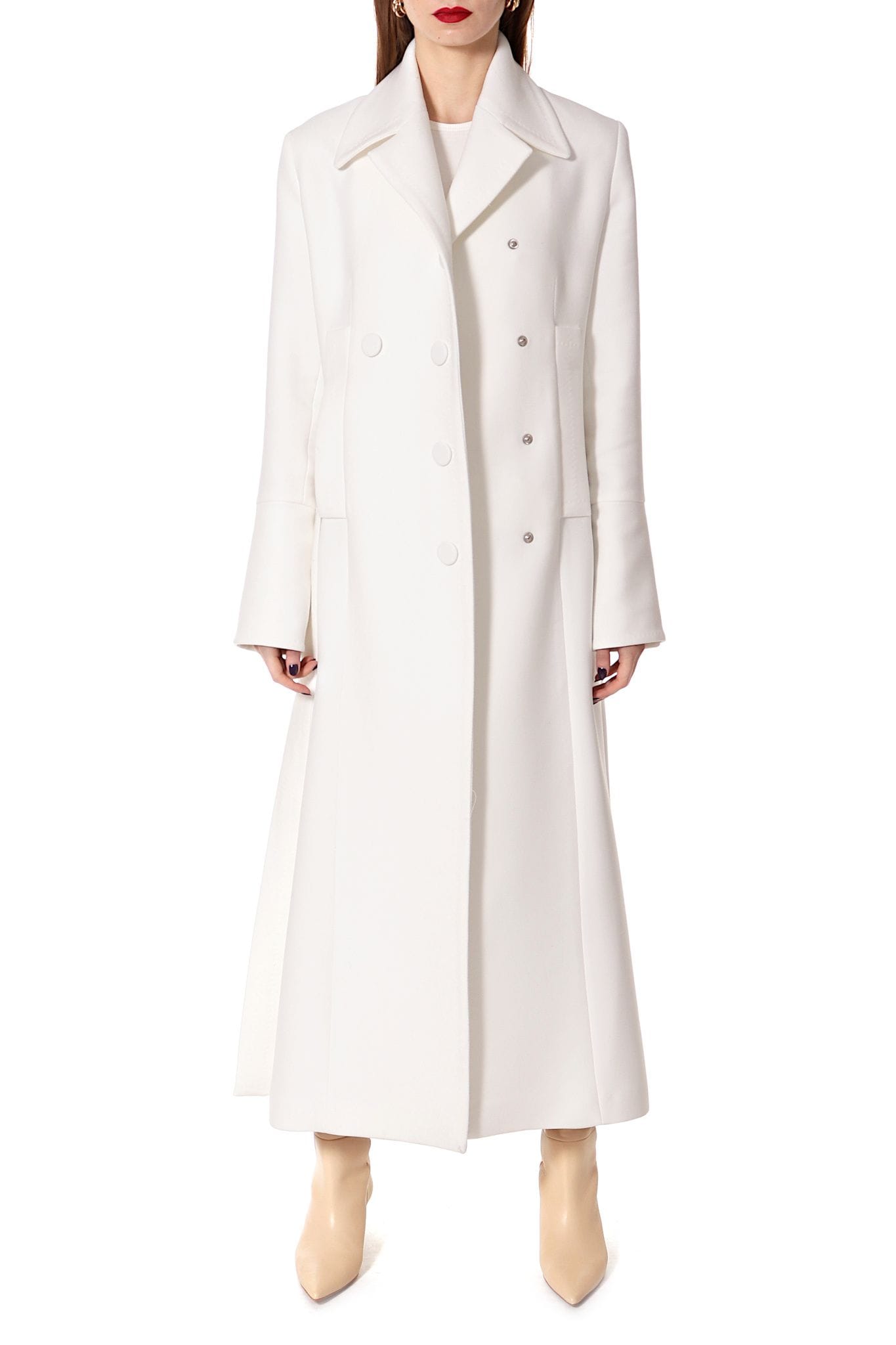Coat Tilda Off White in White made by HALEWSKI