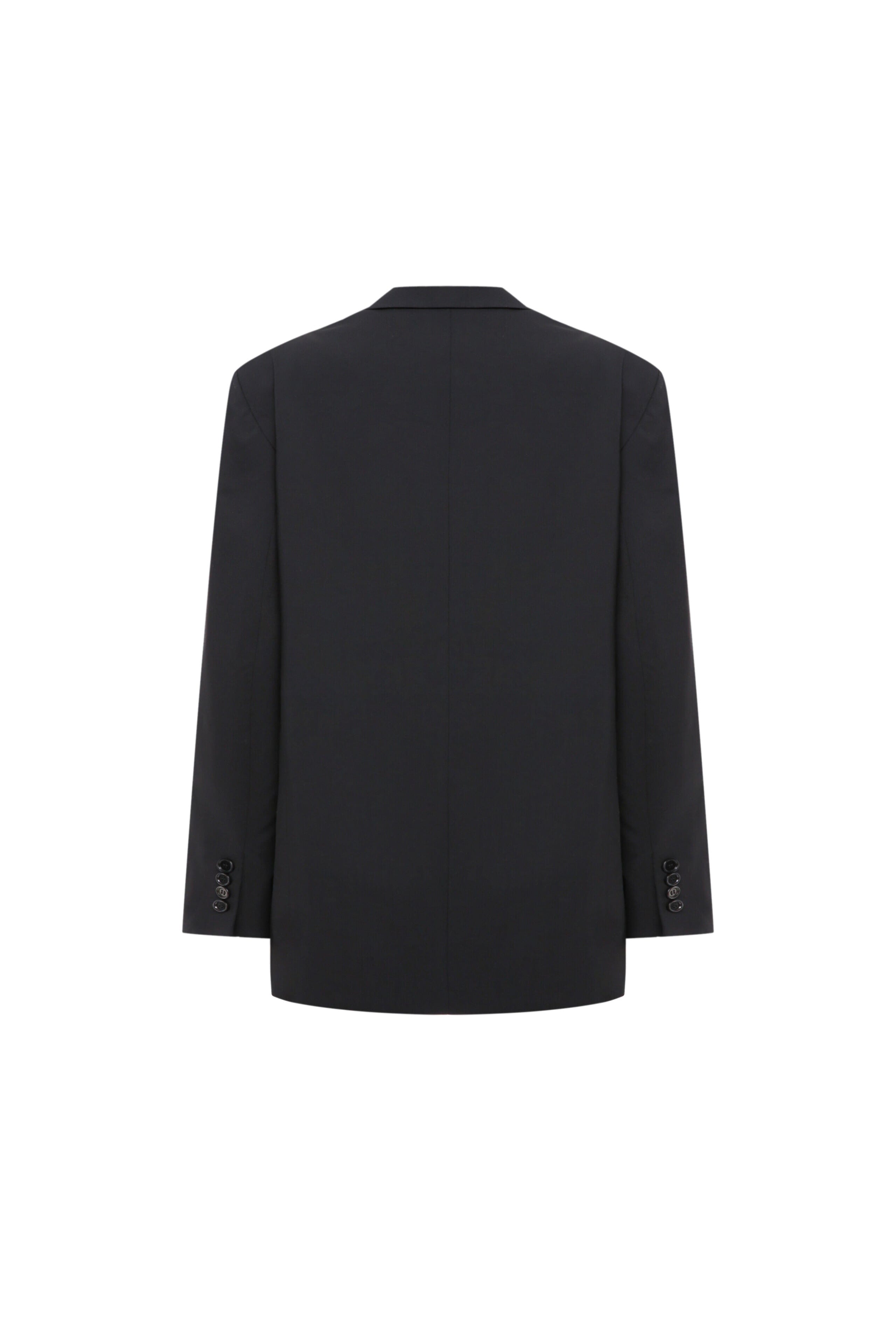 Black jacket with white piping made by A.M.G