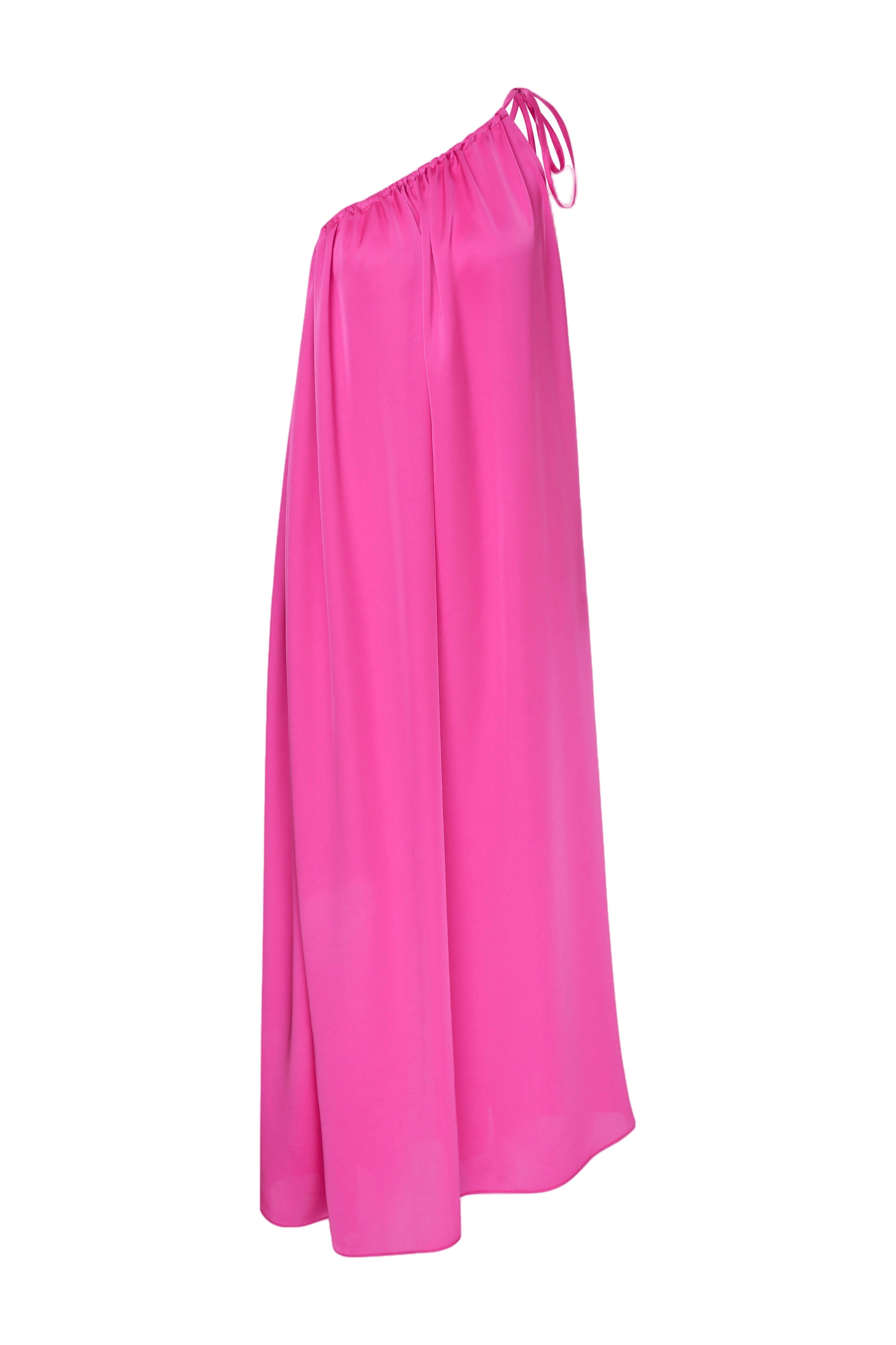 Chrissy One Shoulder Satin Maxi Dress made by Nazli Ceren