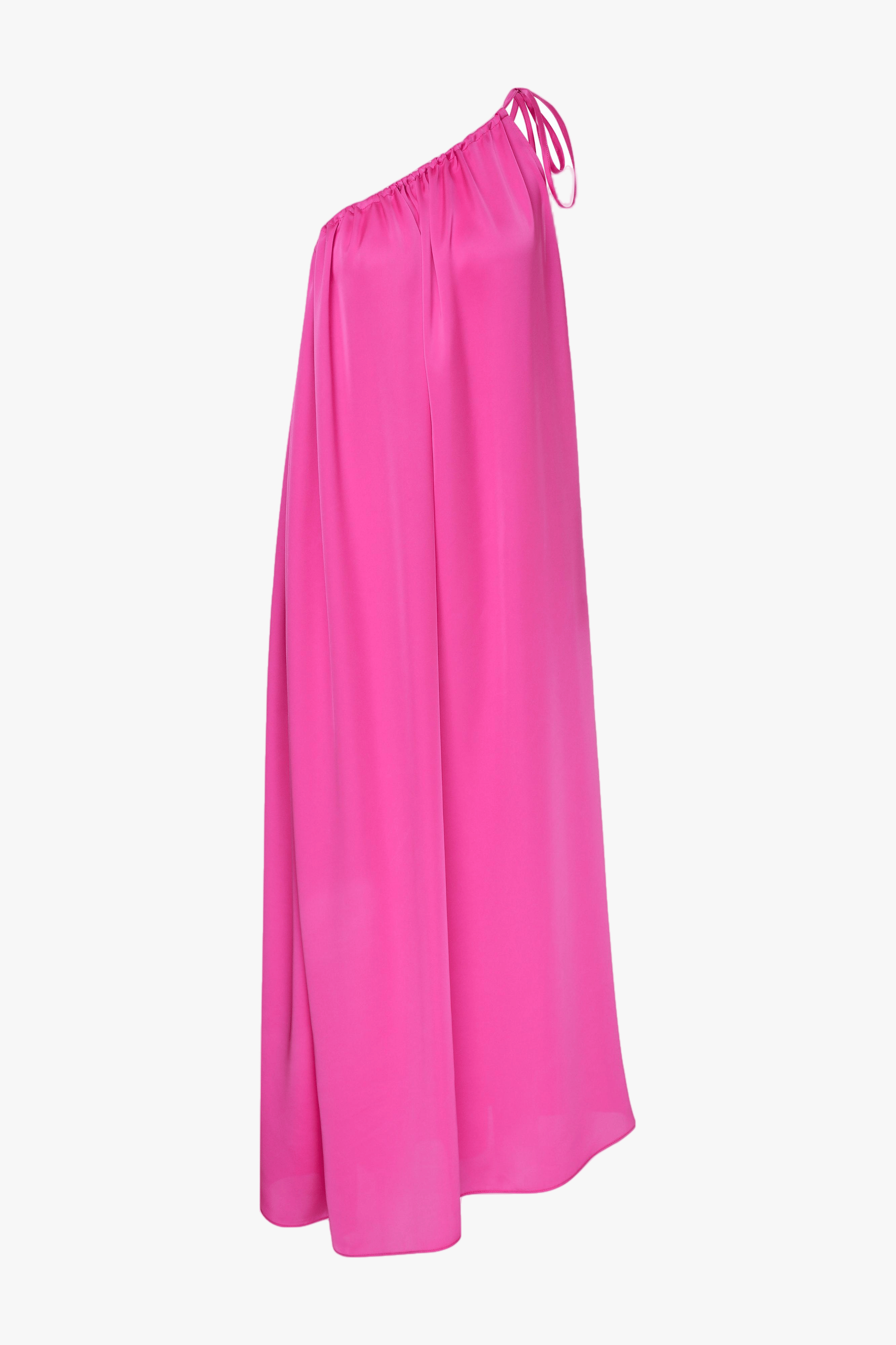 Chrissy One Shoulder Satin Maxi Dress made by Nazli Ceren