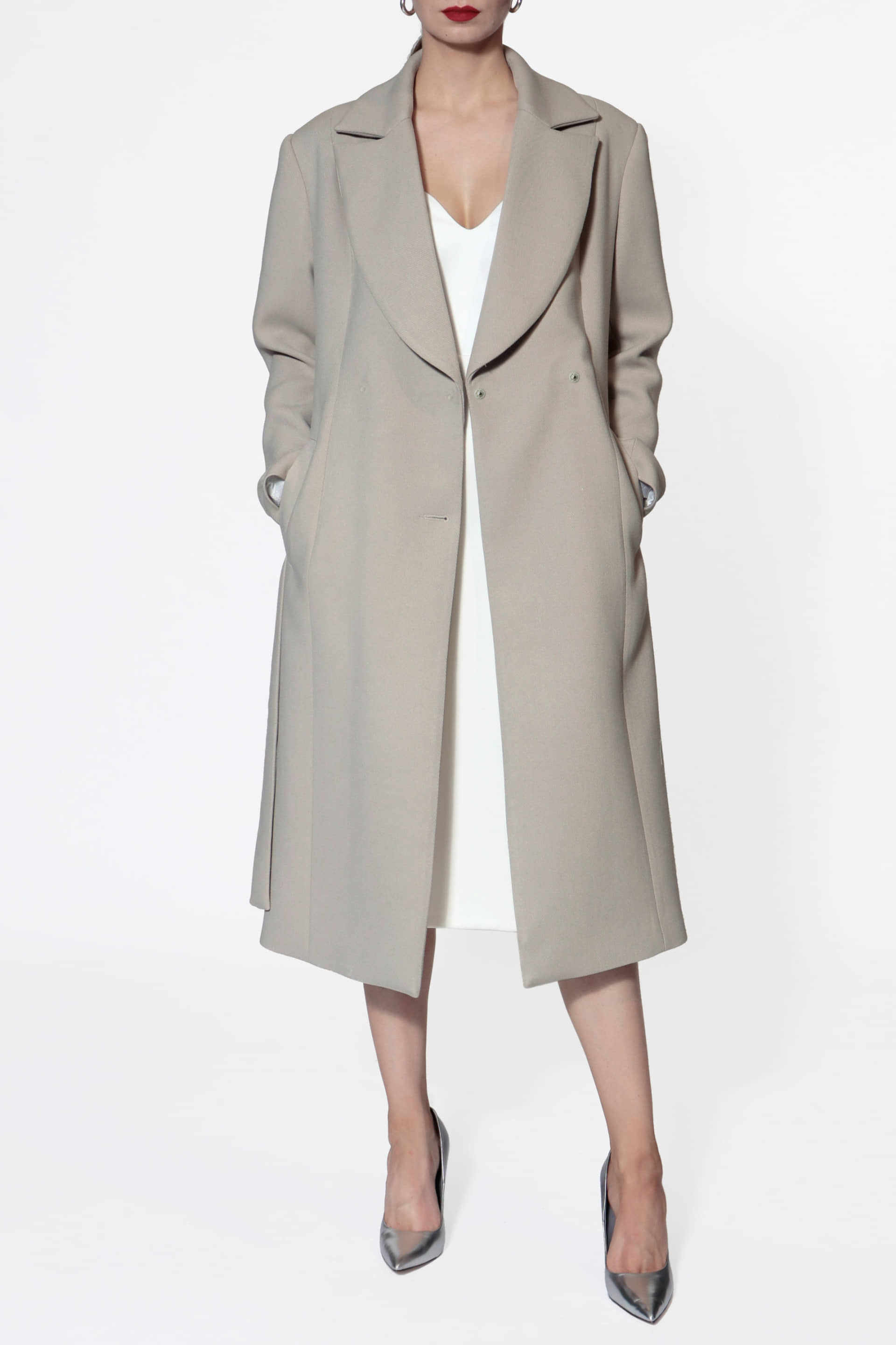 Coat Michelle Cold Ivory made by HALEWSKI