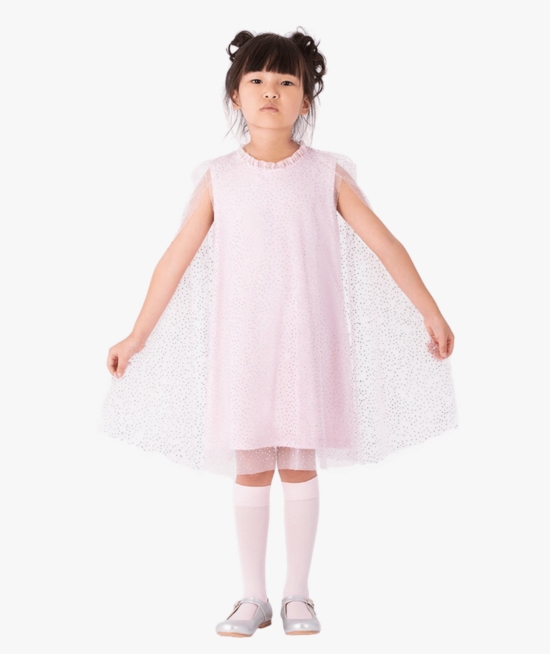 Sparkle Cape Girls Pink Dress made by Mama Luma