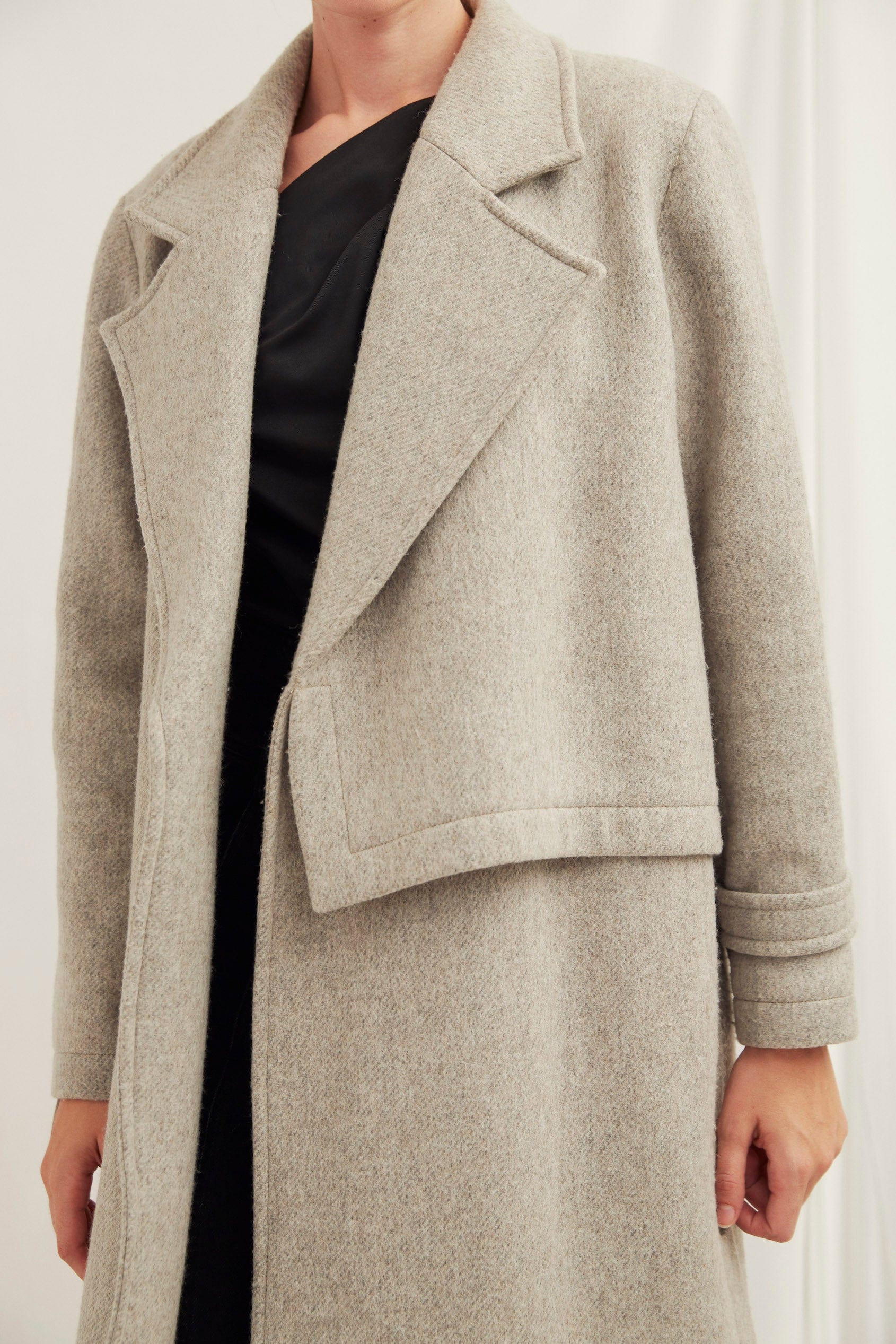 Isha Wool Blend Long Coat made by Nazli Ceren