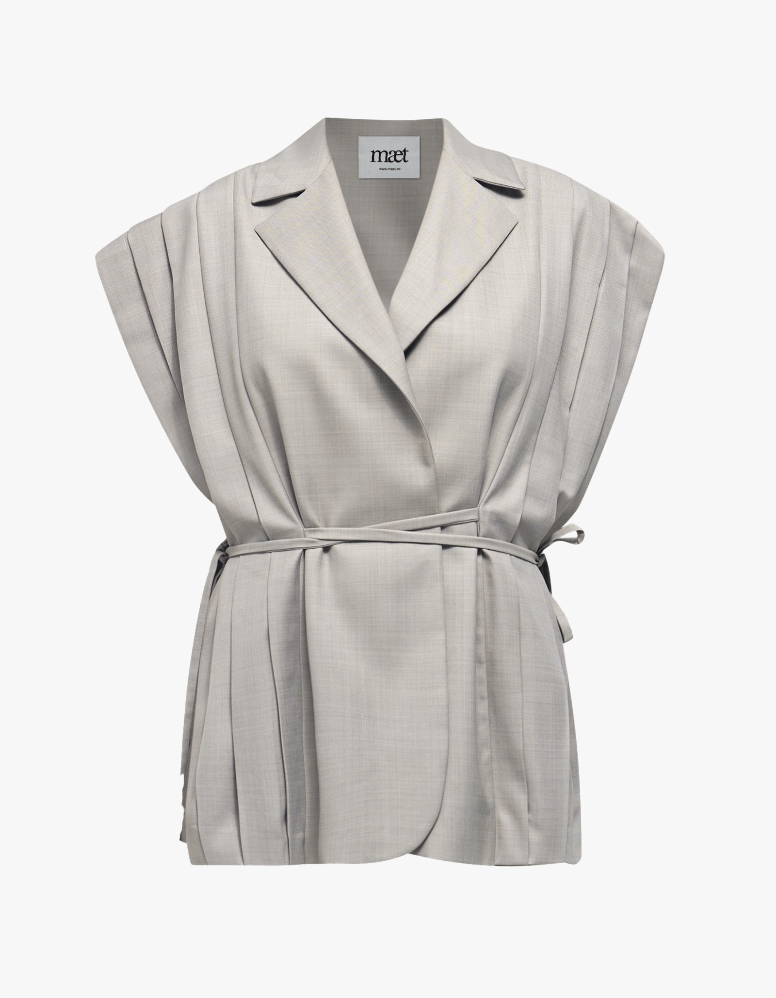 ARRIETY Grey Single Breasted Jacket made by MAET