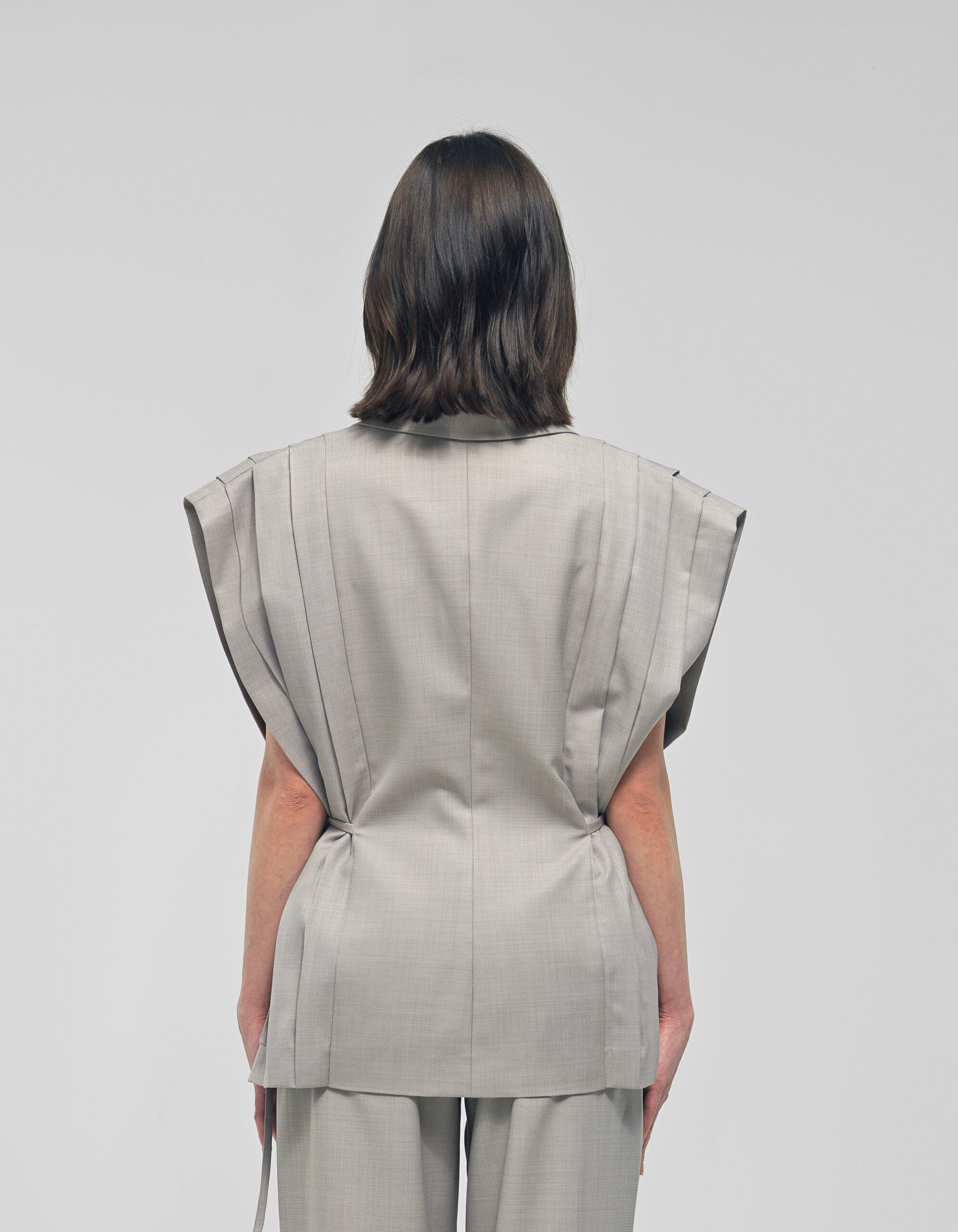 ARRIETY Grey Single Breasted Jacket made by MAET