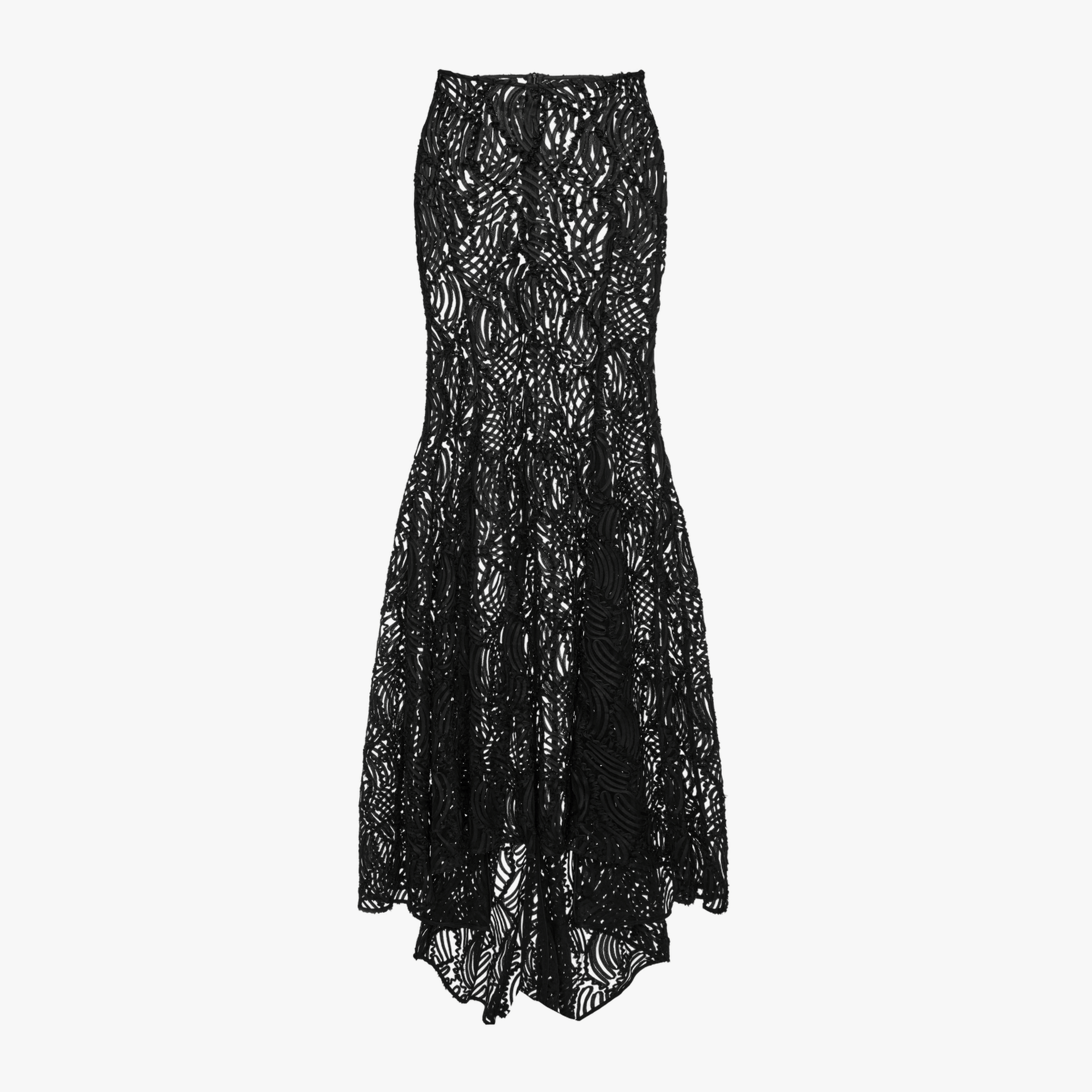 Maxi Flared Openwork Skirt made by YAVORSKA