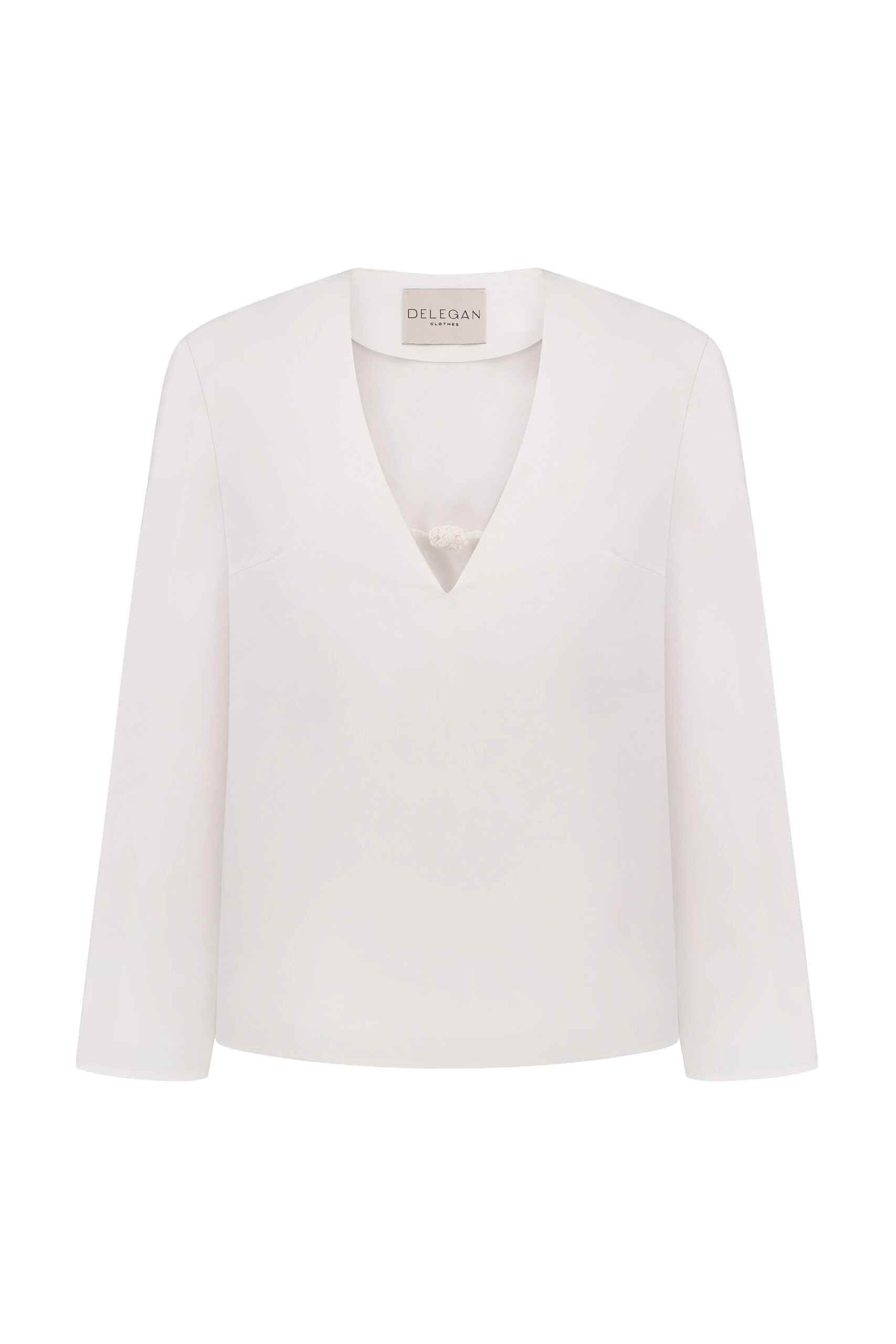 SHIRT WITH A KNITTED BUTTON made by DELEGAN Clothes