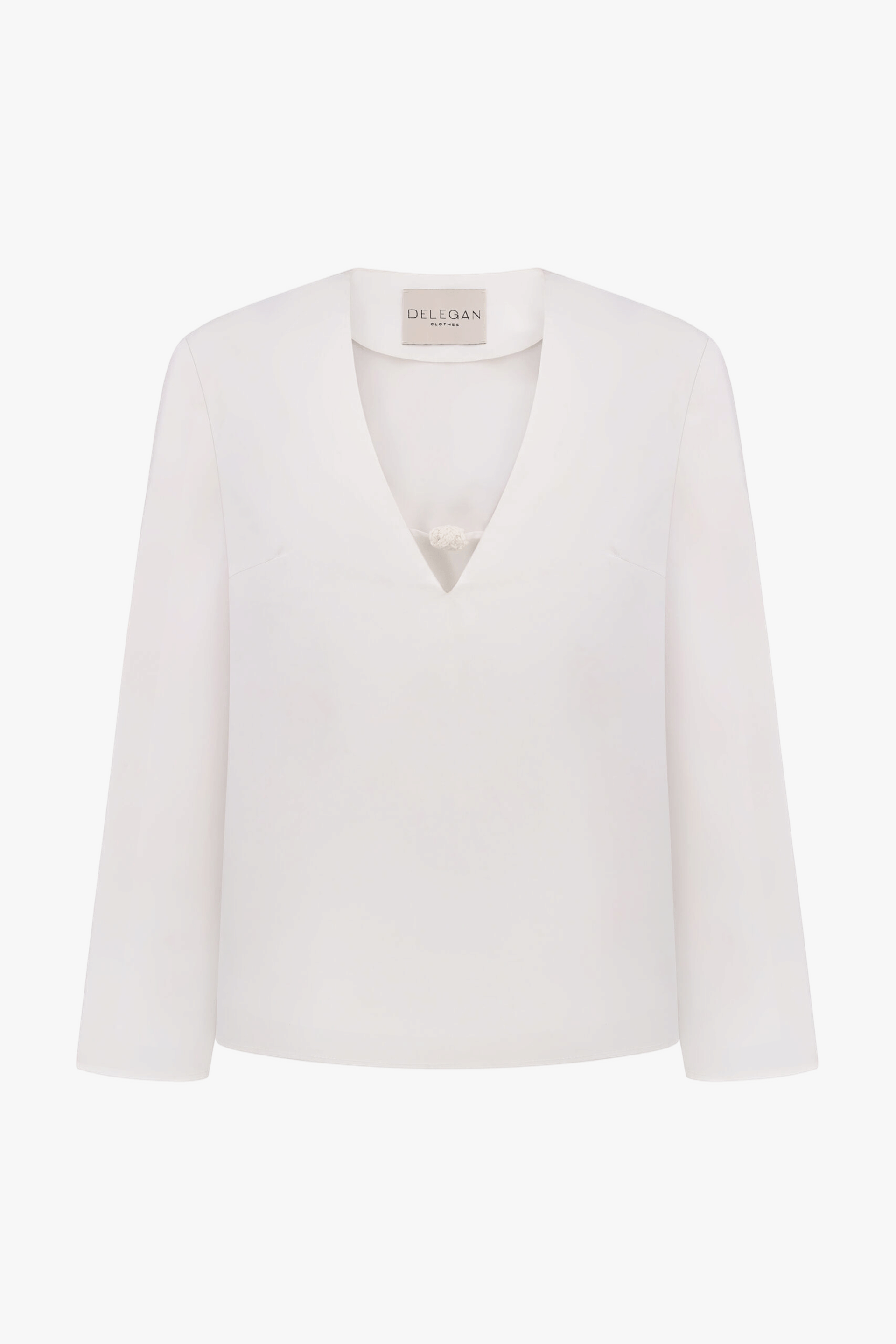 SHIRT WITH A KNITTED BUTTON made by DELEGAN Clothes