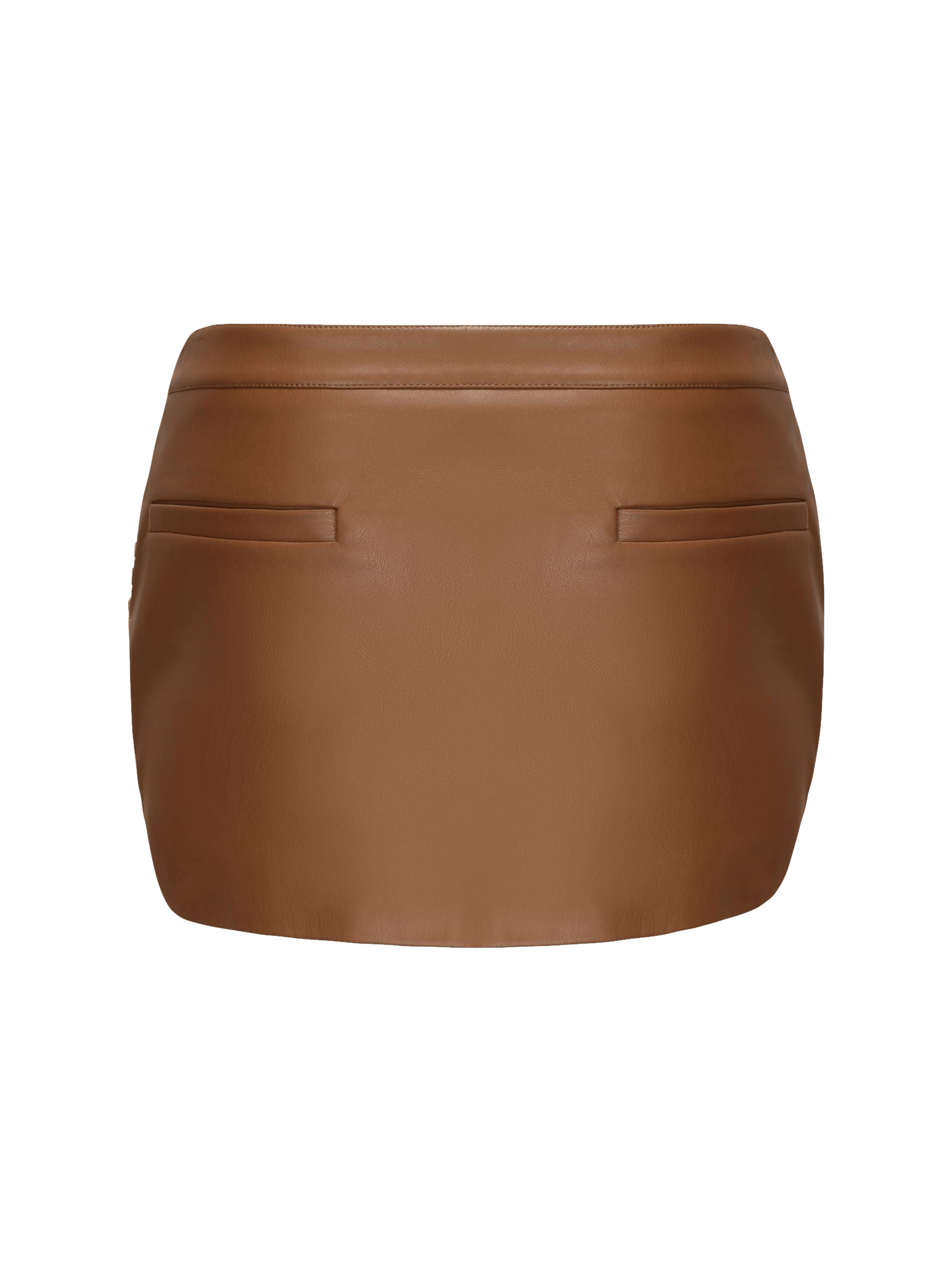 Miranda Leather Mini Skirt (Brown) in Brown made by Nana Jacqueline