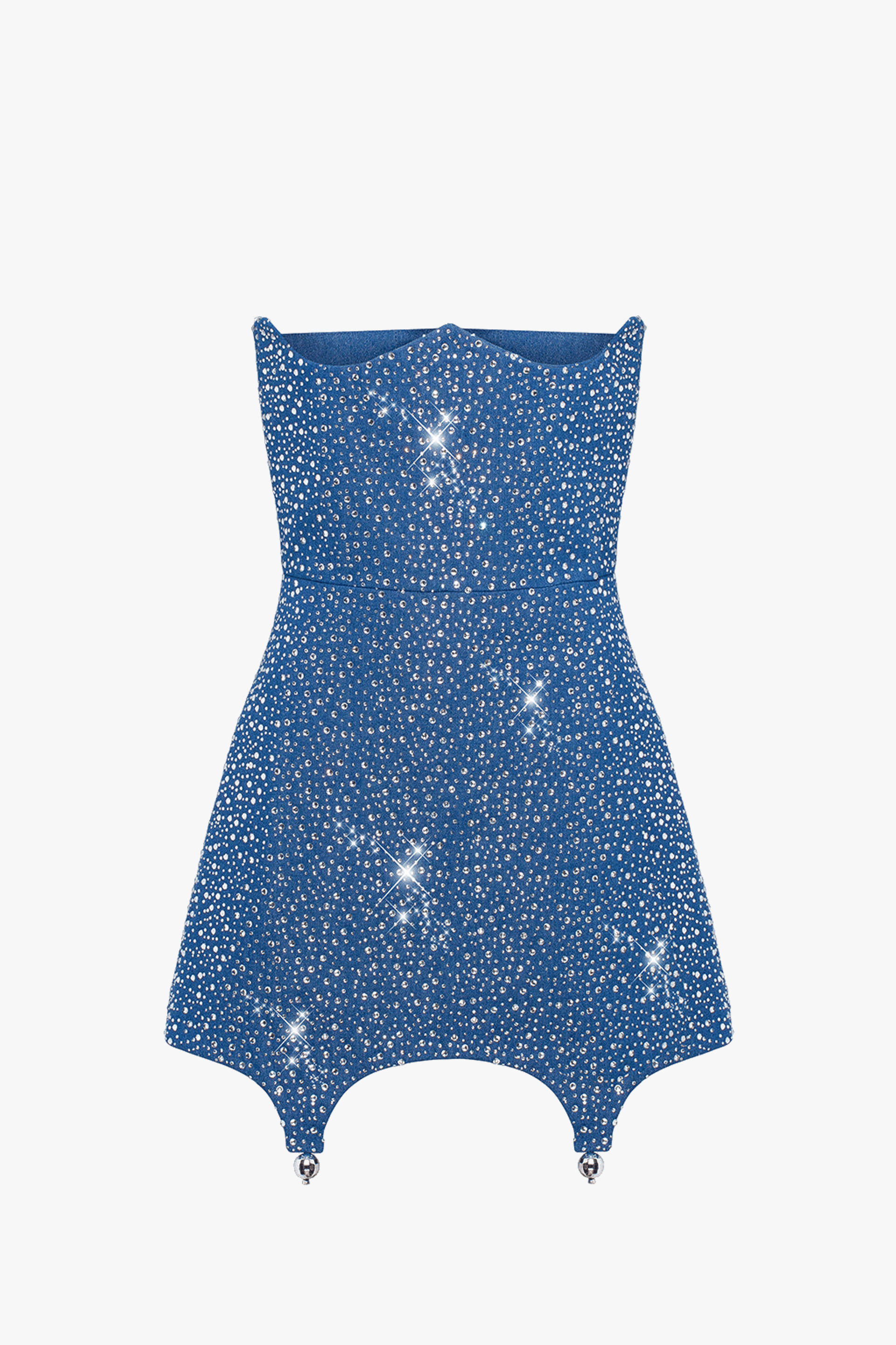 Shiny Denim Corset Skirt made by Guranda