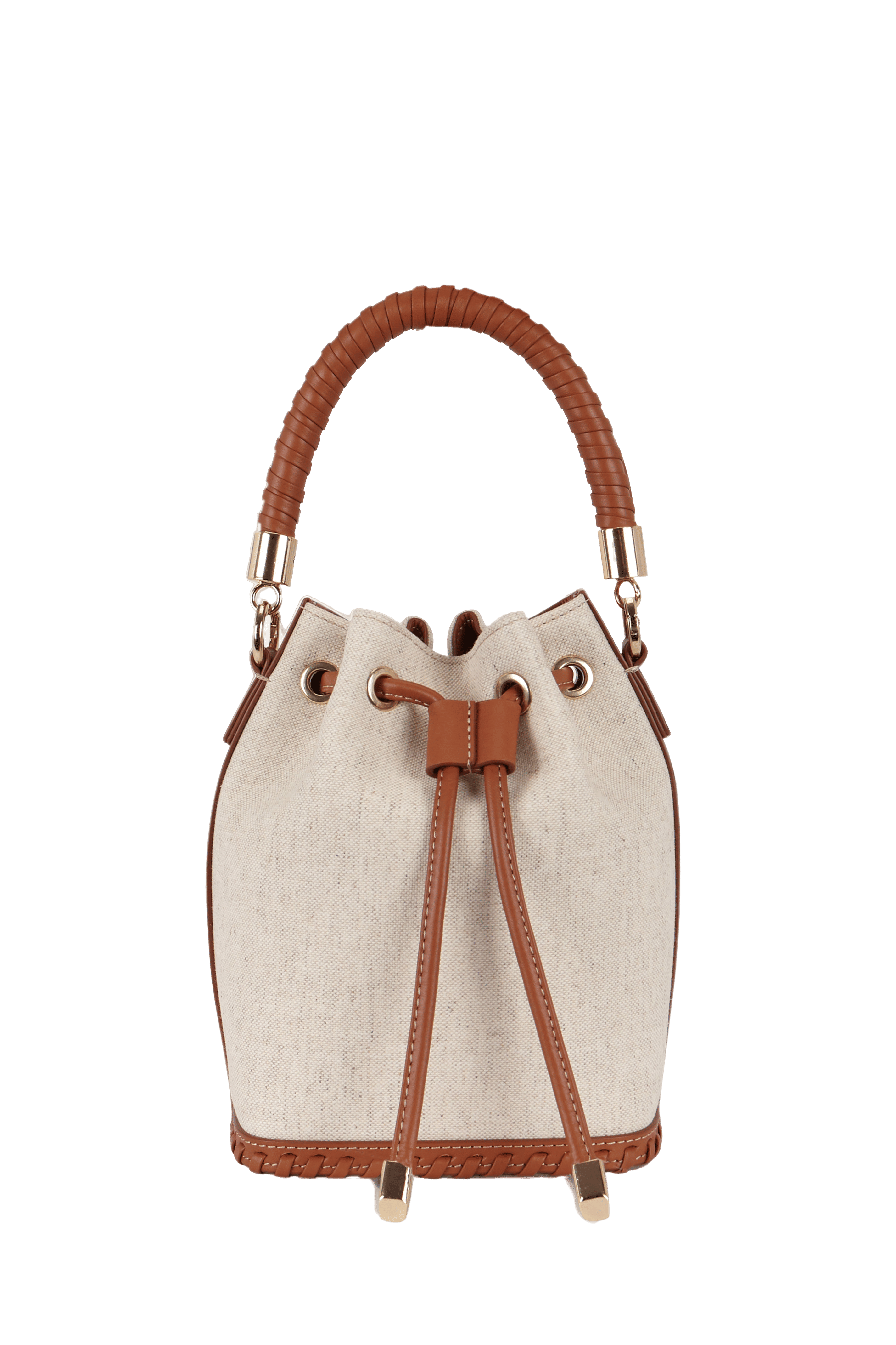 SAONARA MINI BUCKET LINEN / CANDY LEATHER made by Saonara