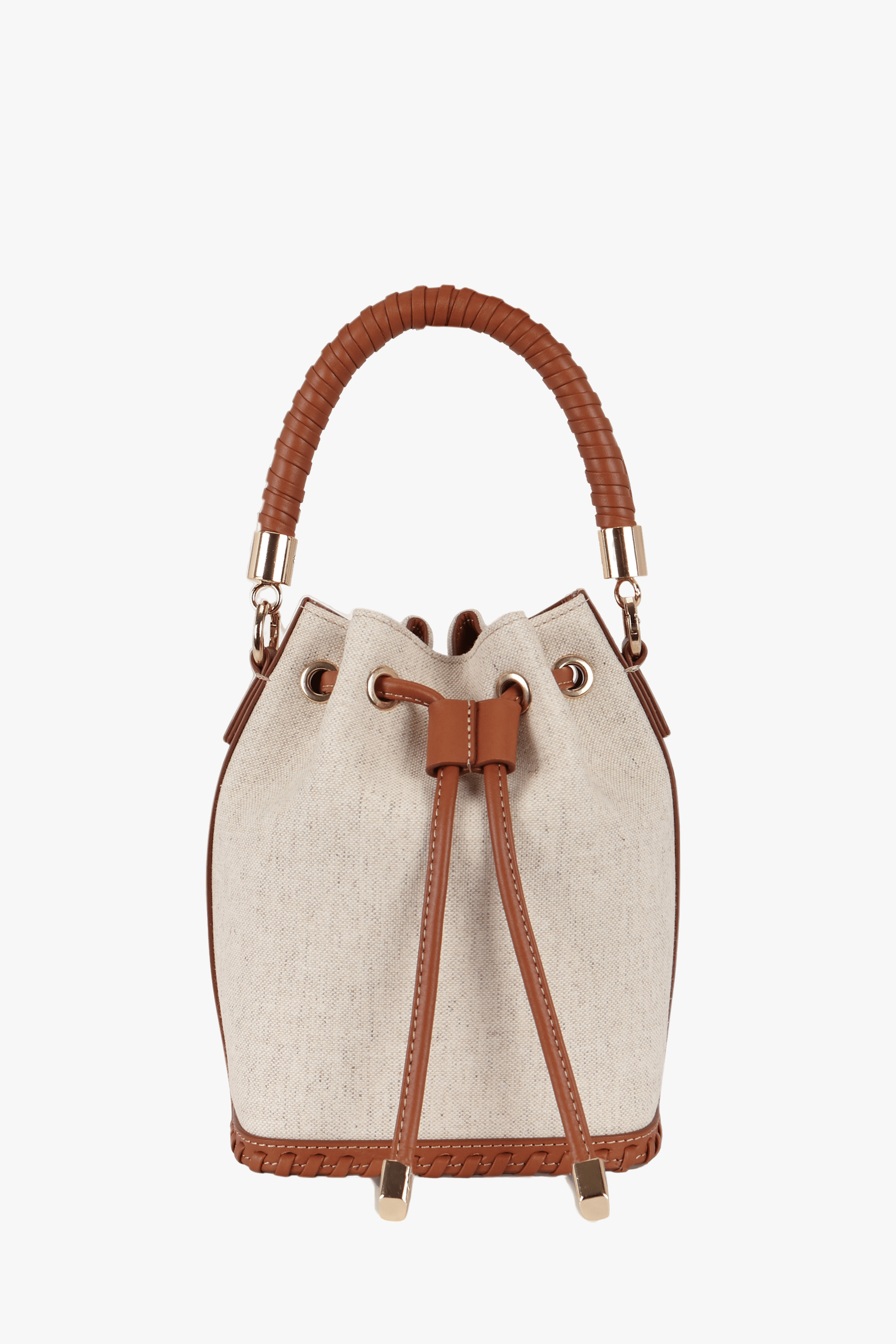 SAONARA MINI BUCKET LINEN / CANDY LEATHER made by Saonara