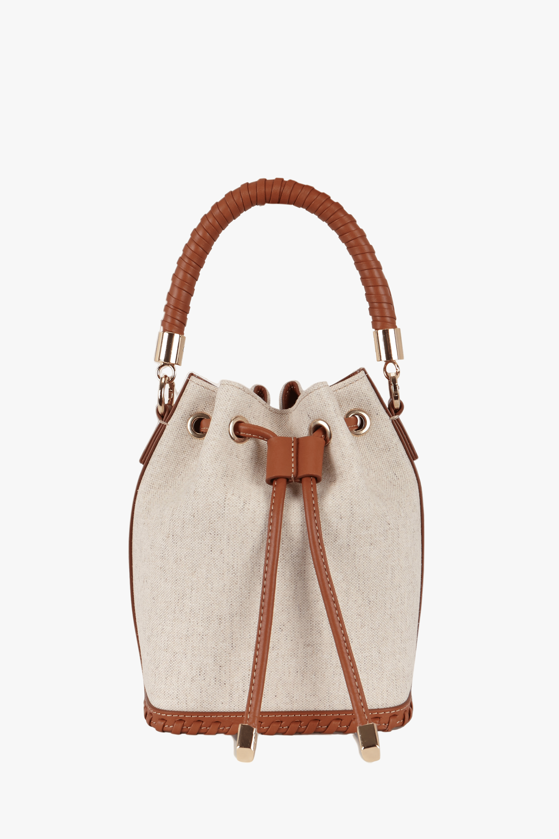 SAONARA MINI BUCKET LINEN / CANDY LEATHER made by Saonara