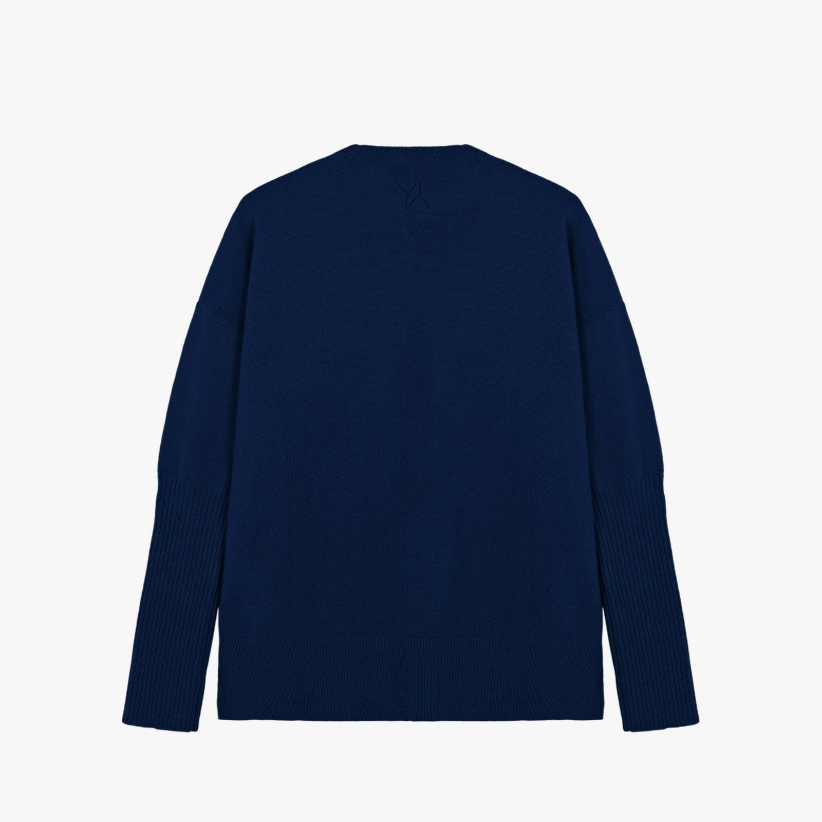 Boxy Sweater With YY Logo Navy made by YLIANA YEPEZ