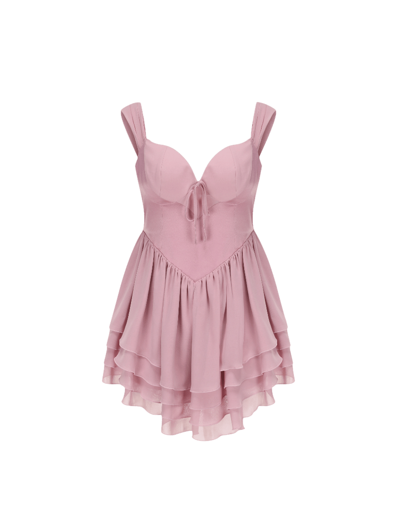Sheila Chiffon Dress (Pink) (Final Sale) in Pink made by Nana Jacqueline