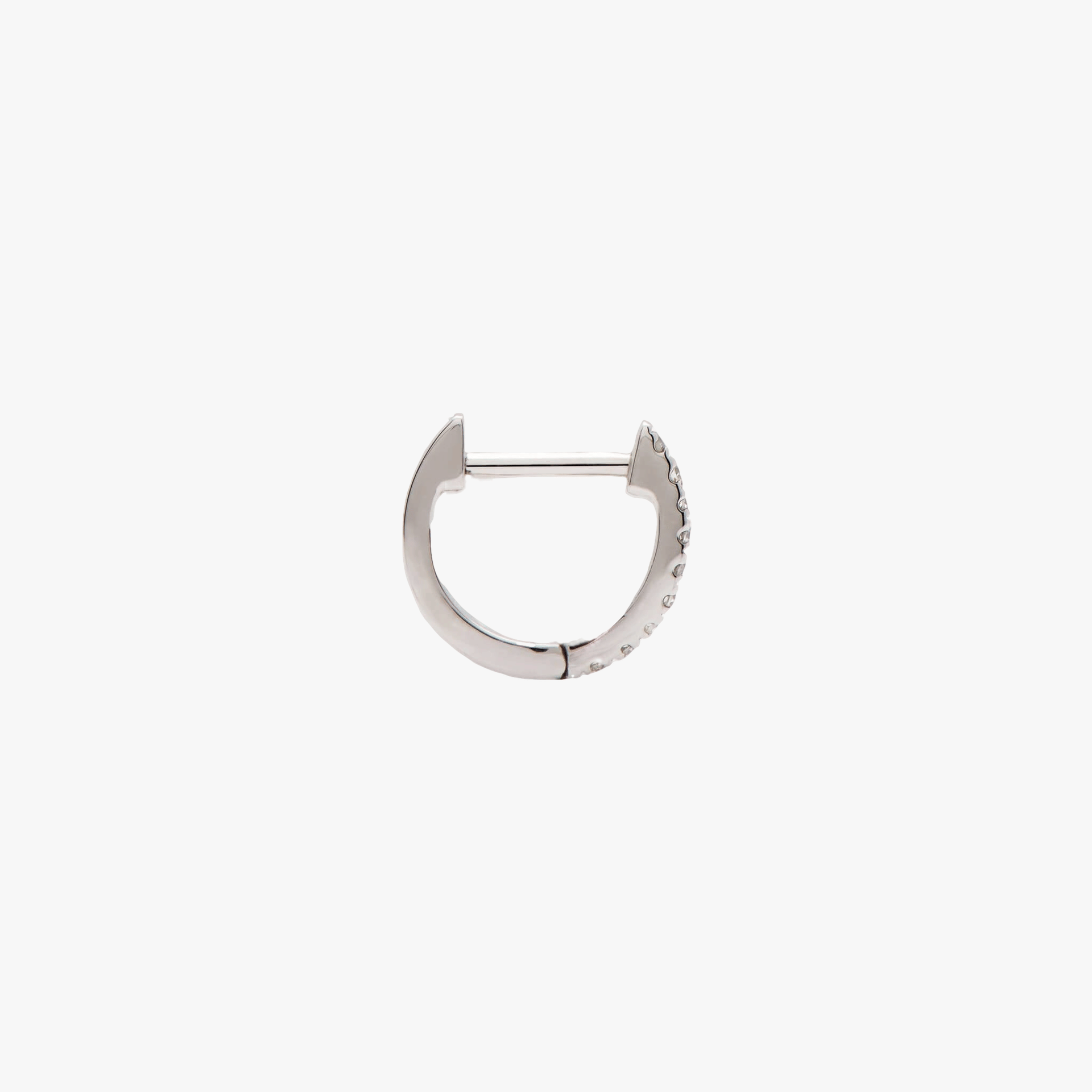 HUGGIE WHITE DIAMOND & WHITE GOLD - 8mm made by ENNUI