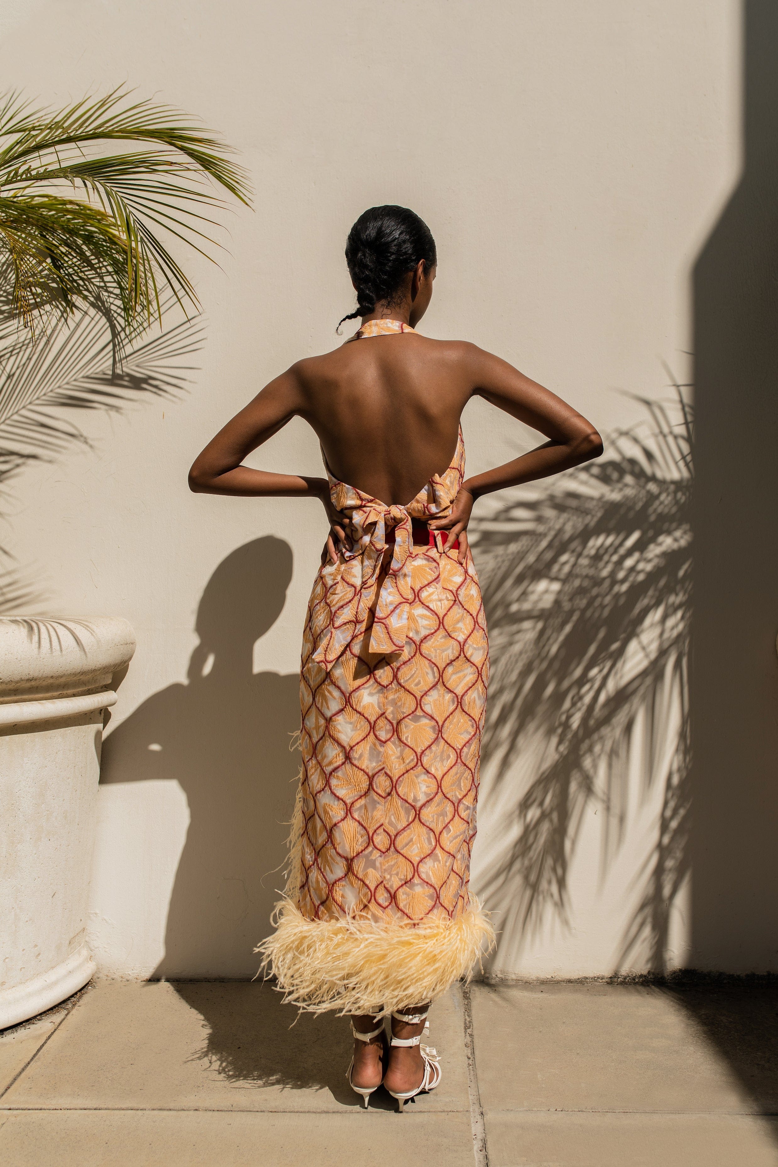 Monroe Skirt With Feathers made by ANDREEVA