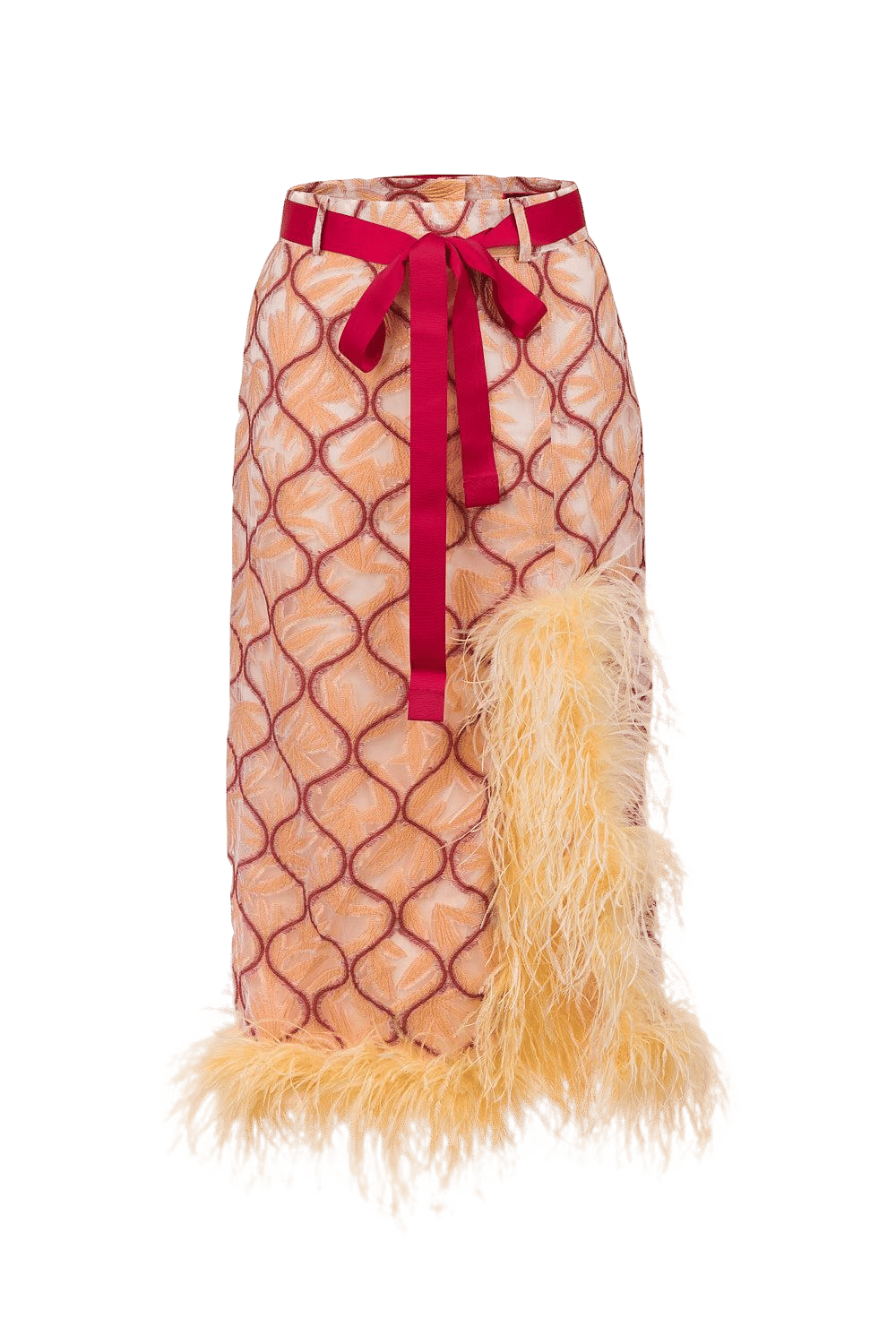 Monroe Skirt With Feathers made by ANDREEVA