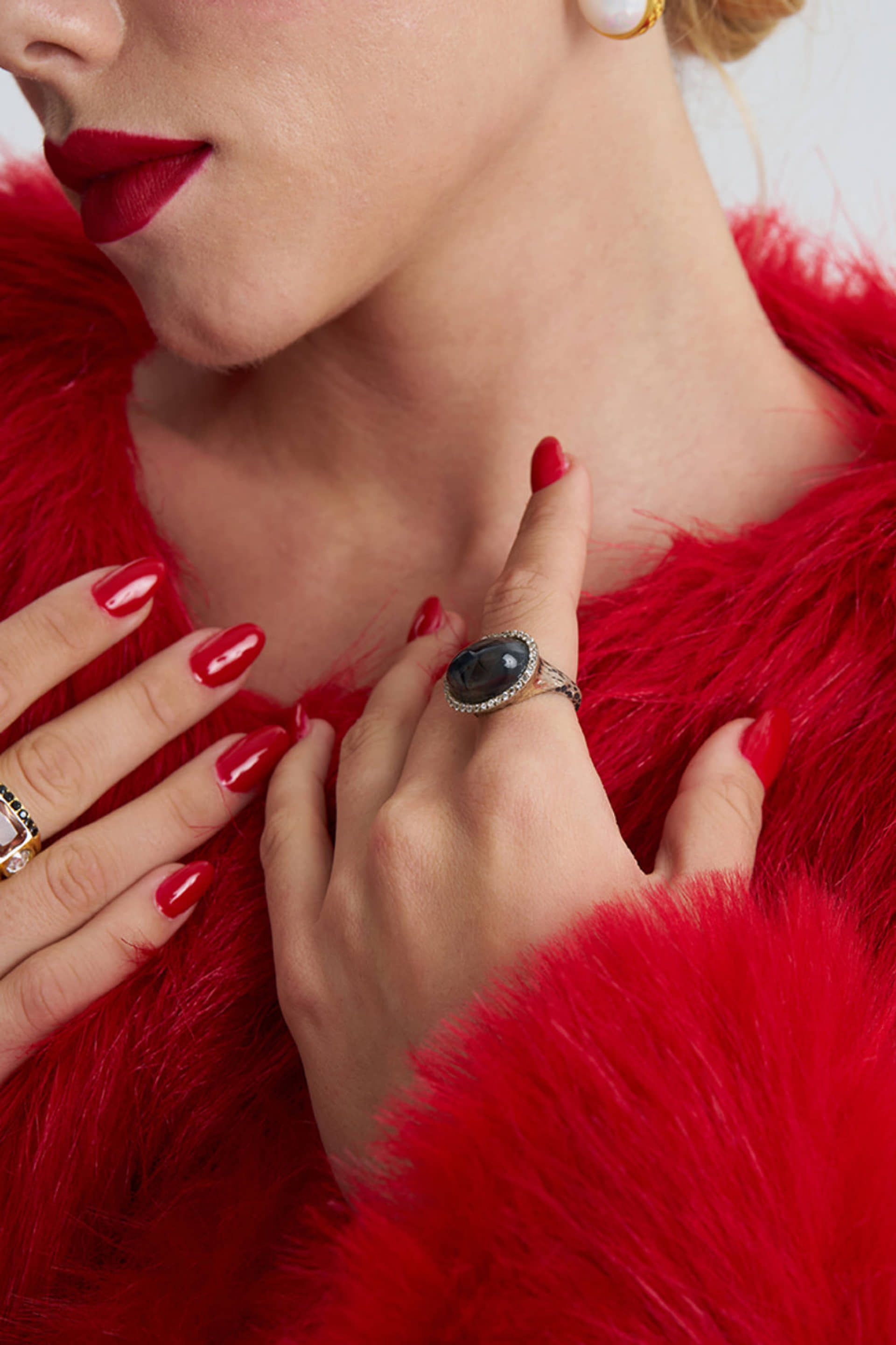 Agate Silver Ring made by Lora Istanbul