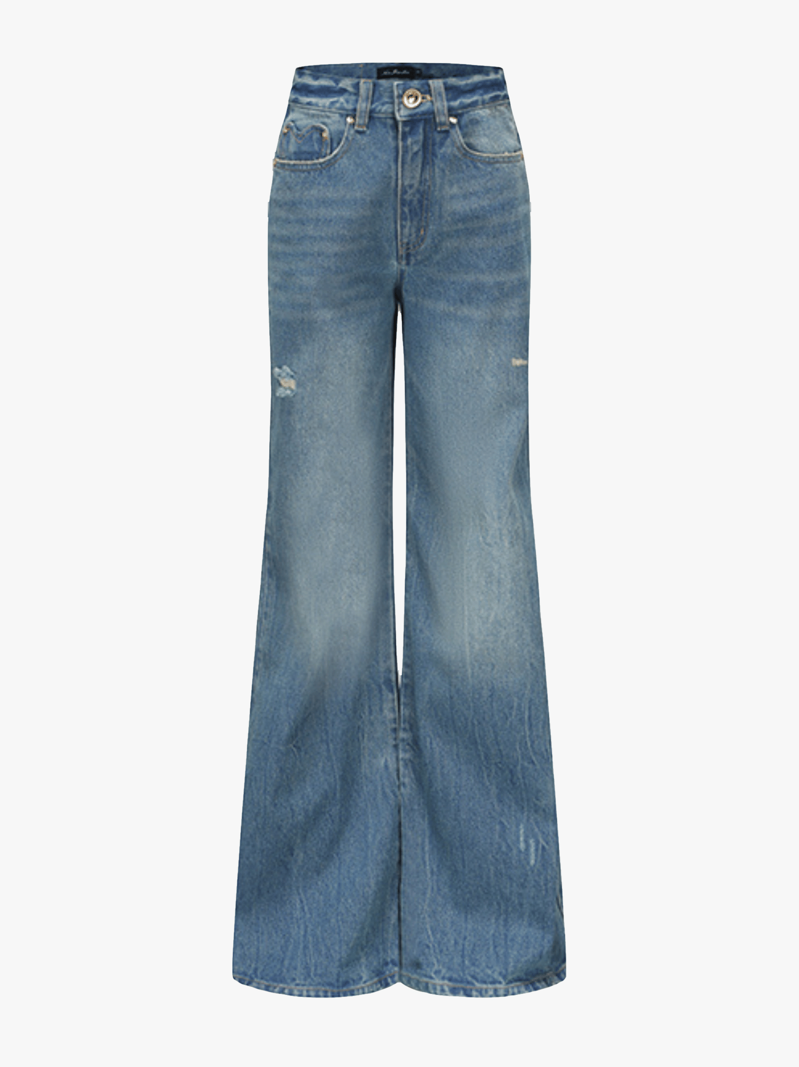 Jamie Heart Wide-Leg Jeans (Final Sale) in Blue made by Nana Jacqueline