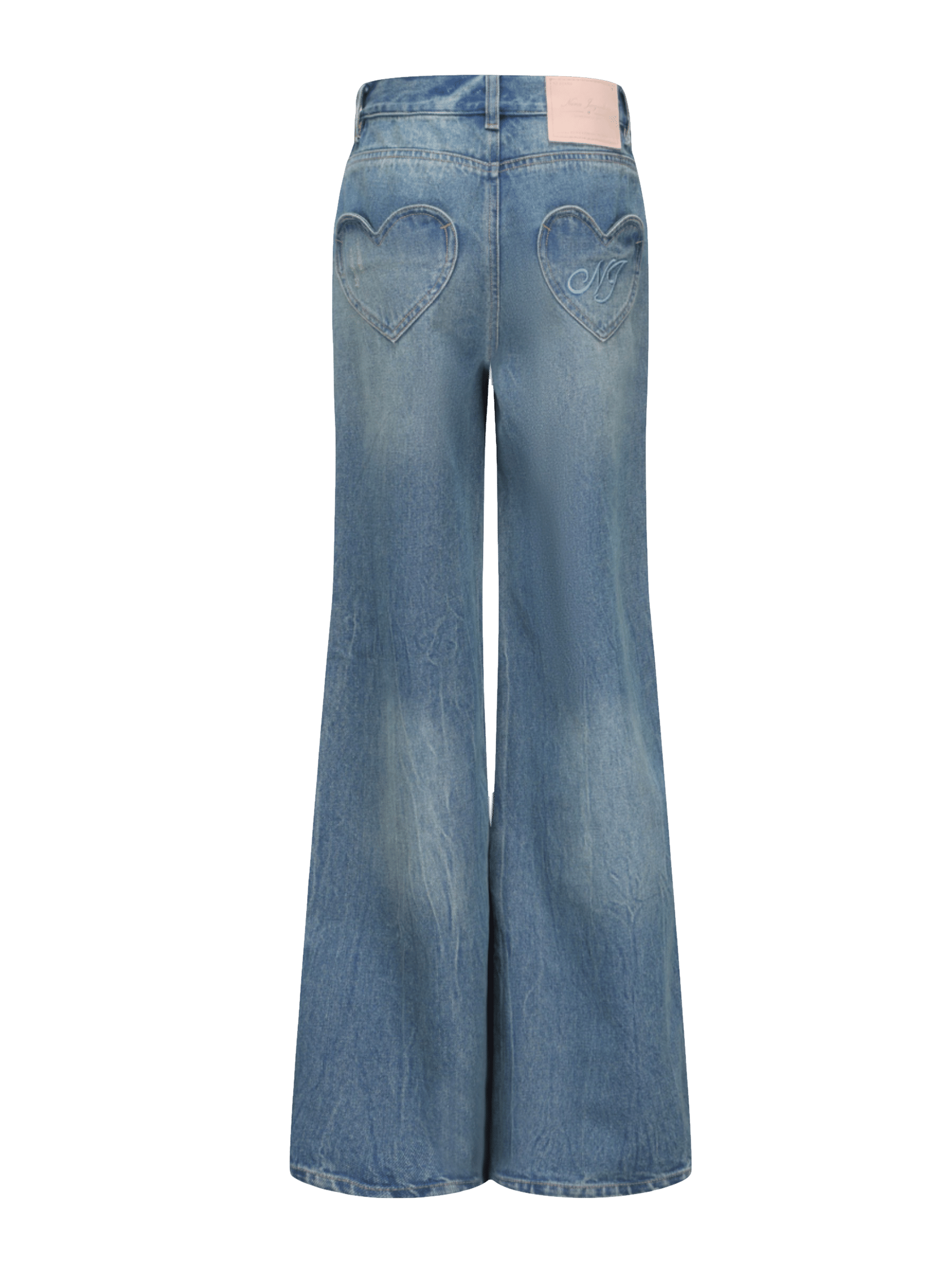 Jamie Heart Wide-Leg Jeans (Final Sale) in Blue made by Nana Jacqueline