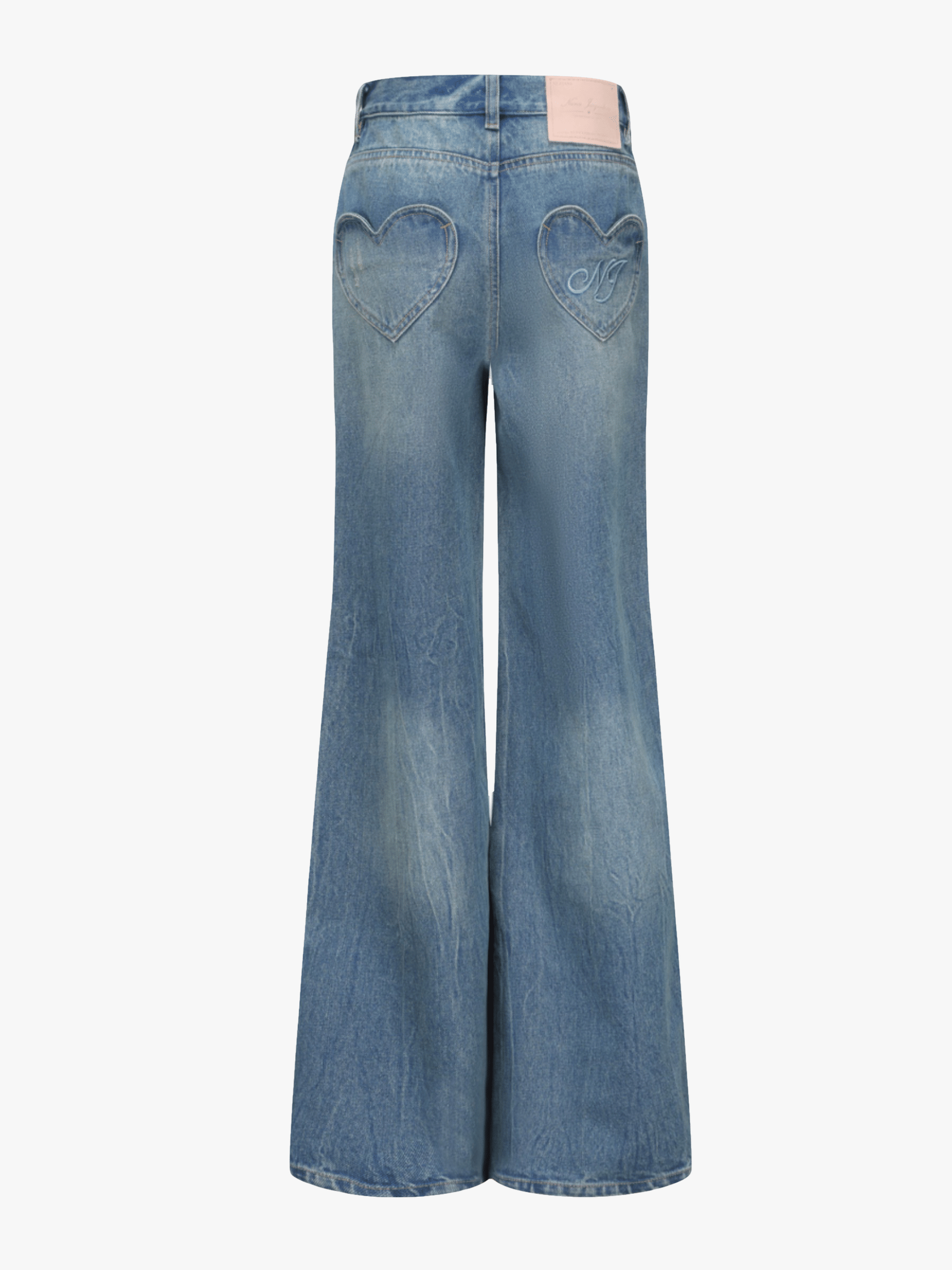 Jamie Heart Wide-Leg Jeans (Final Sale) in Blue made by Nana Jacqueline