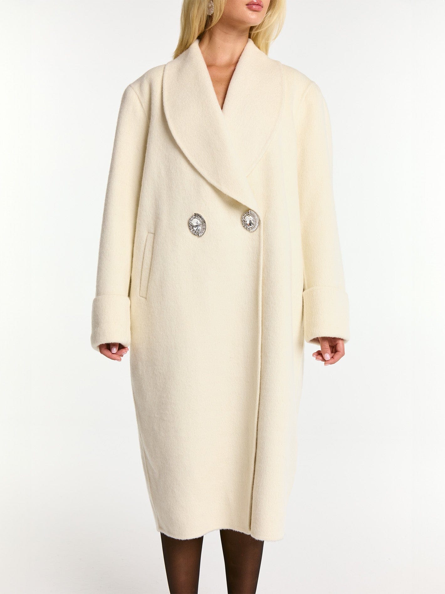Audrina Coat (White) made by Nana Jacqueline