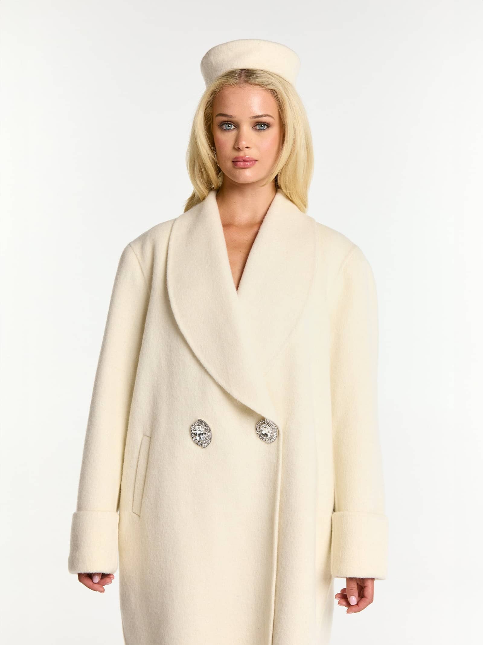 Audrina Coat (White) made by Nana Jacqueline