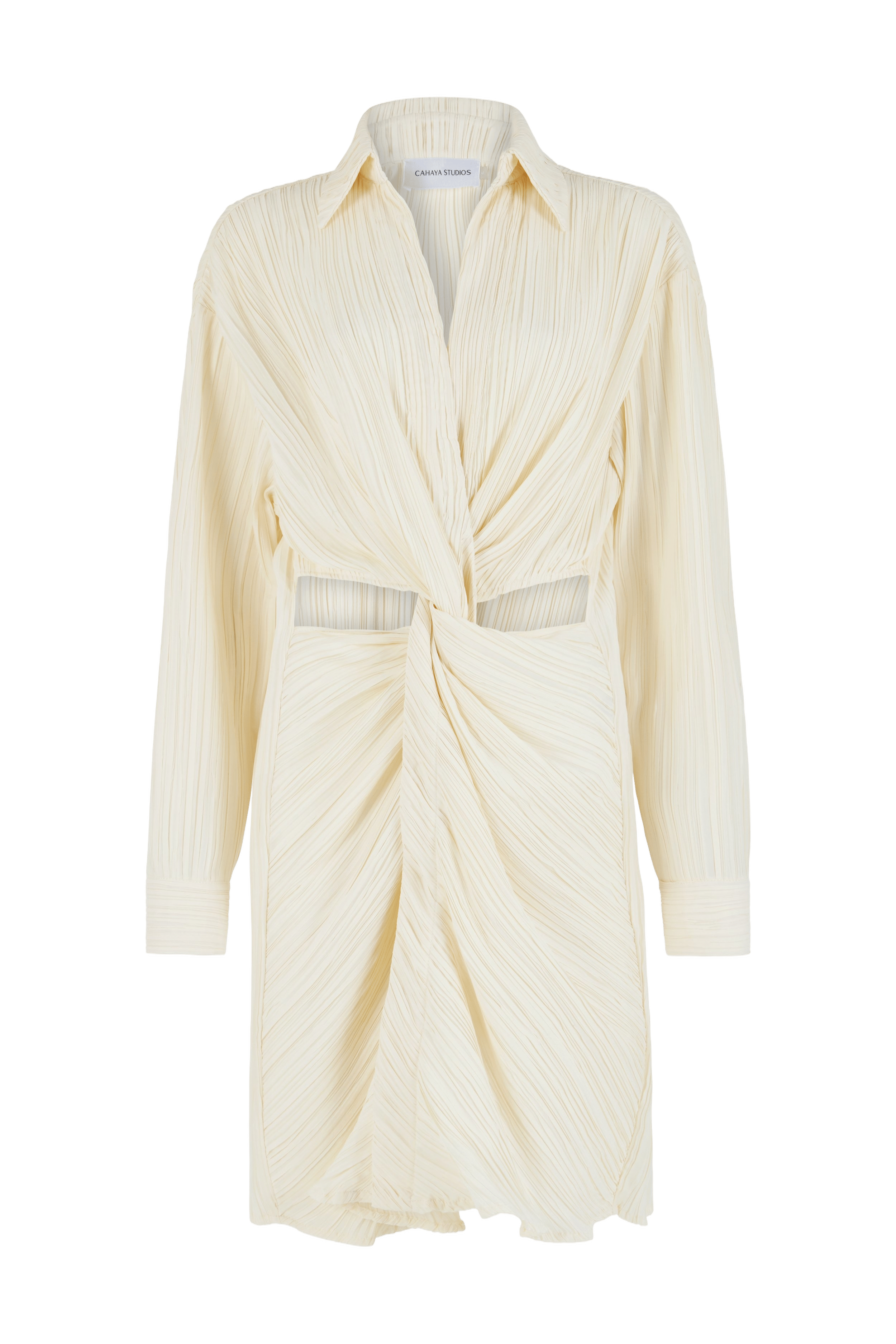 Tree Bark Cut Out Shirt Dress made by CAHAYA STUDIOS