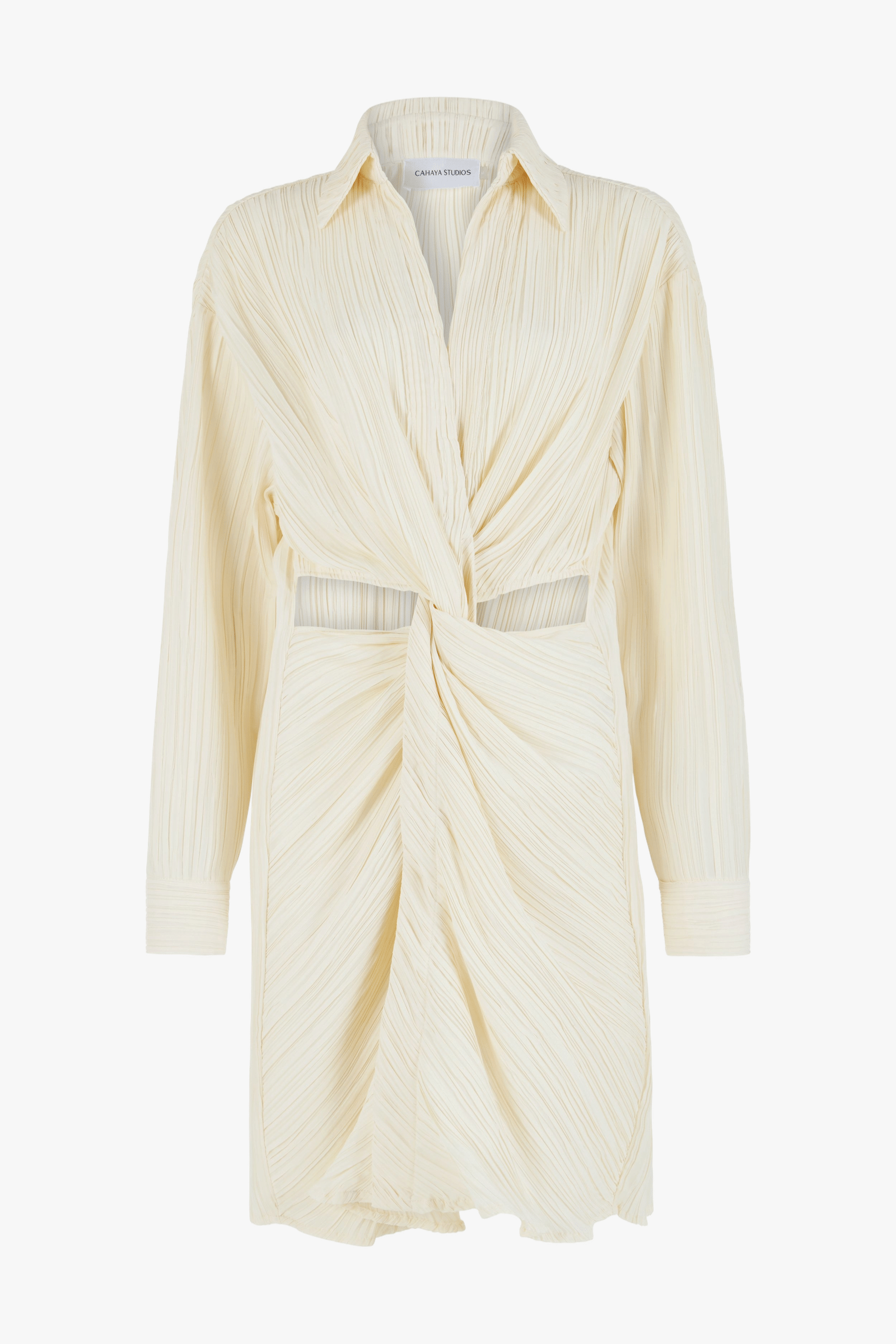 Tree Bark Cut Out Shirt Dress made by CAHAYA STUDIOS