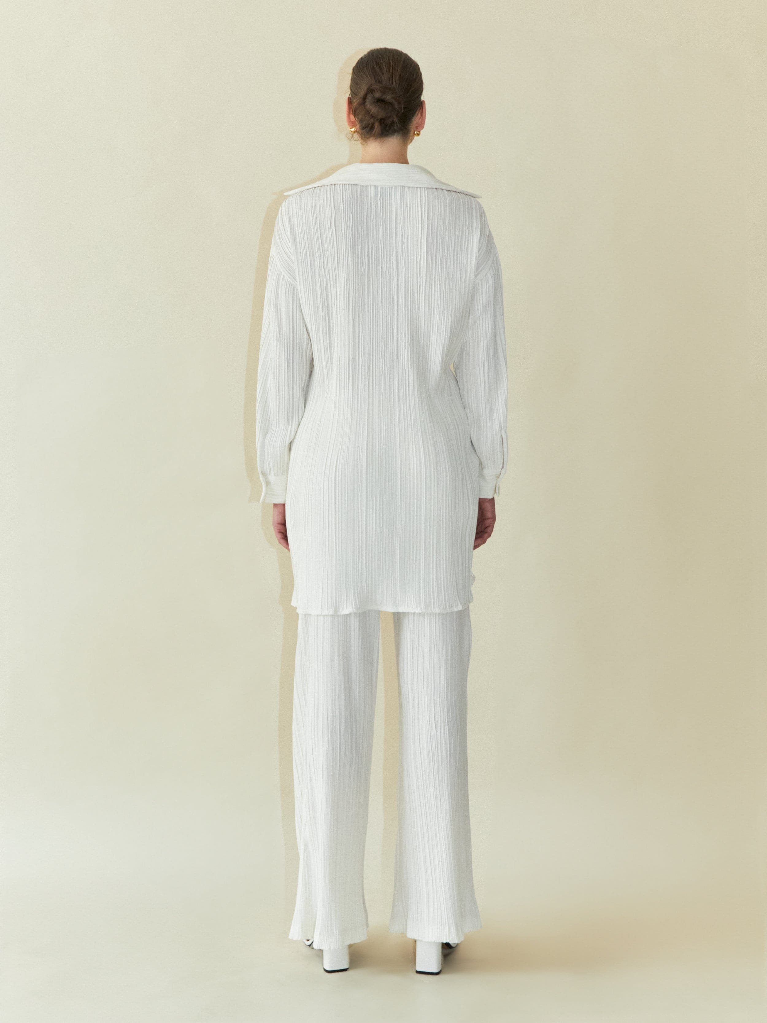 Tree Bark Cut Out Shirt Dress made by CAHAYA STUDIOS