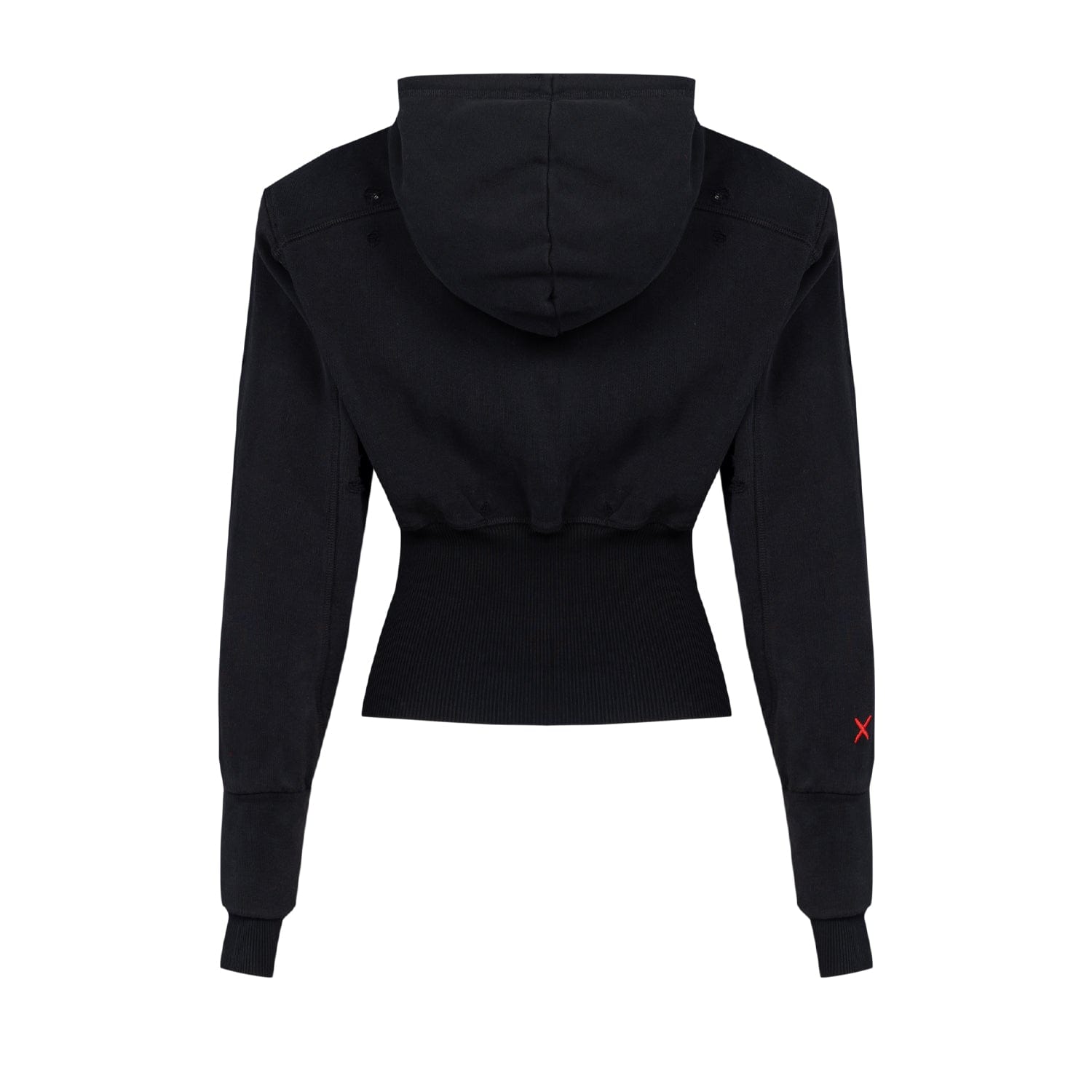 YOUR *ITCH CORSET ZİPPED HOODY - JET BLACK made by PCFG