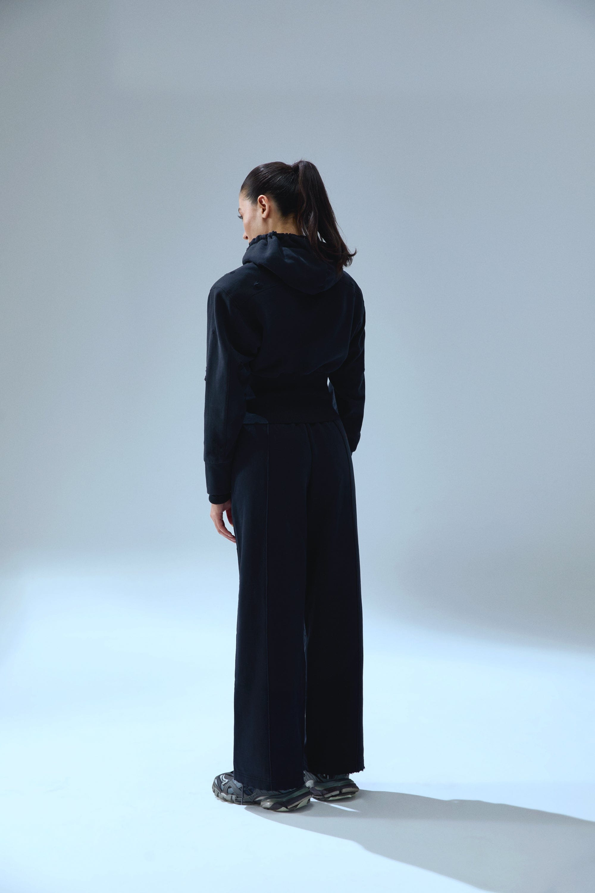 YOUR *ITCH CORSET ZİPPED HOODY - JET BLACK made by PCFG