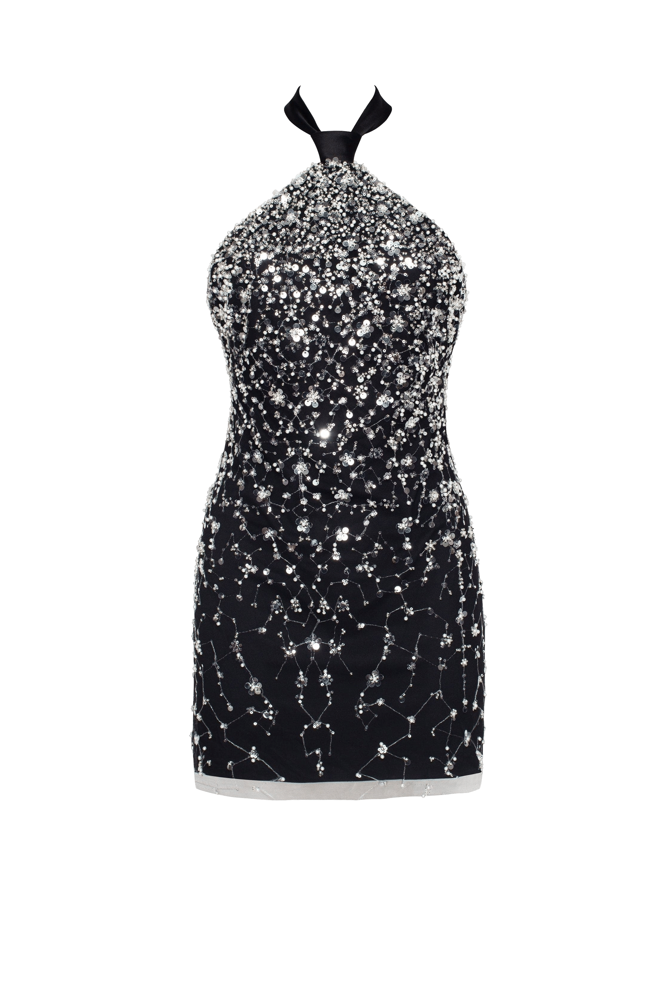 Striking halterneck crystal-embellished mini dress, Xo Xo made by Milla