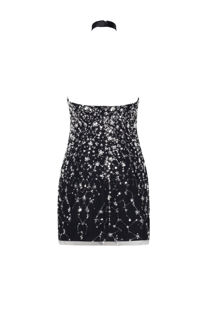 Striking halterneck crystal-embellished mini dress, Xo Xo made by Milla
