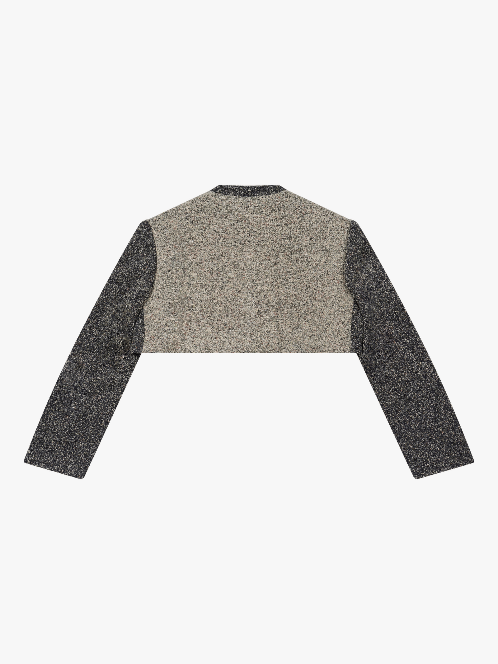 WOOL-BLEND CROPPED TEXTURED JACKET made by YIBRI