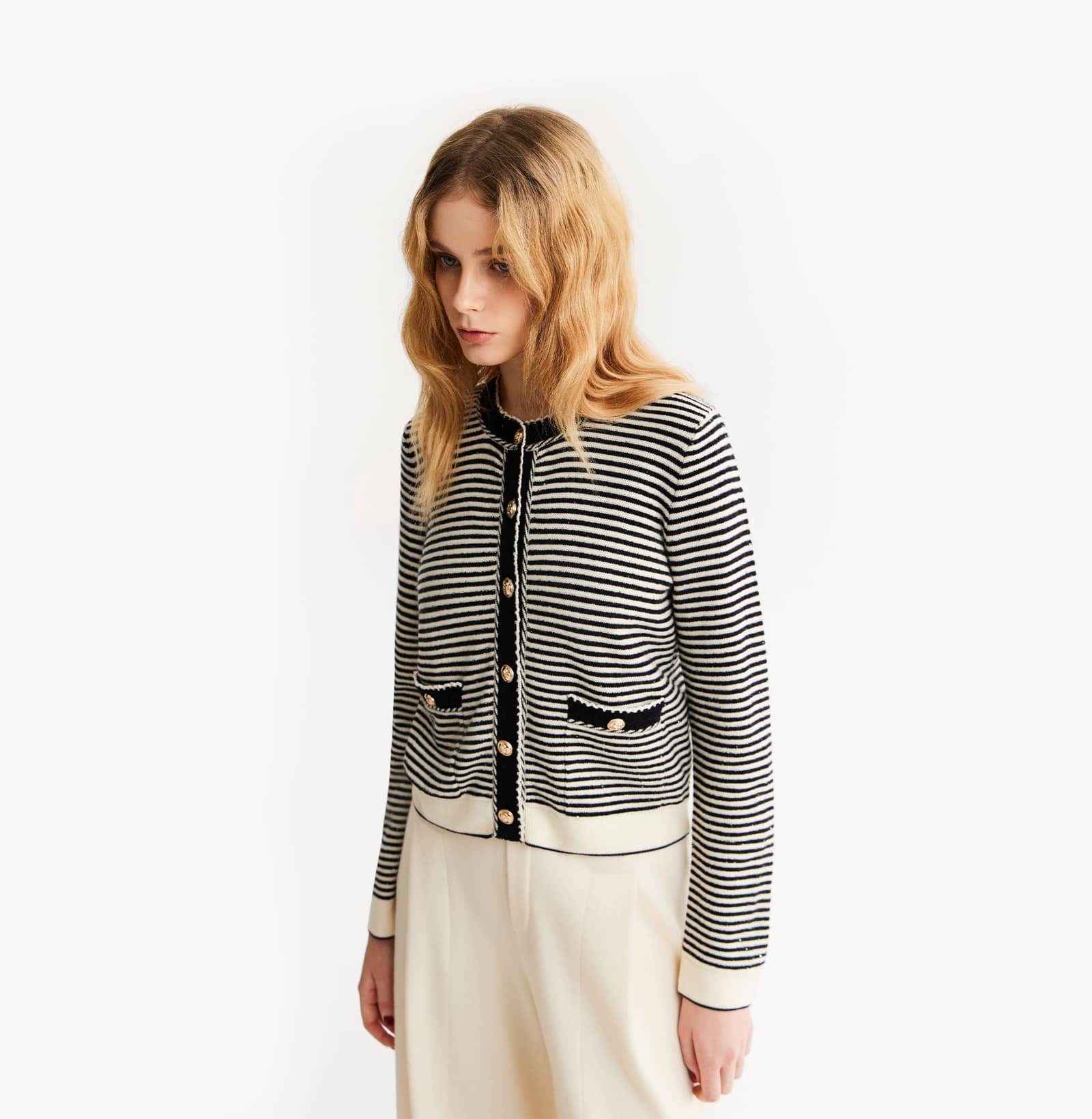 MULTICOLOR STRIPED CARDIGAN made by CRUSH Collection
