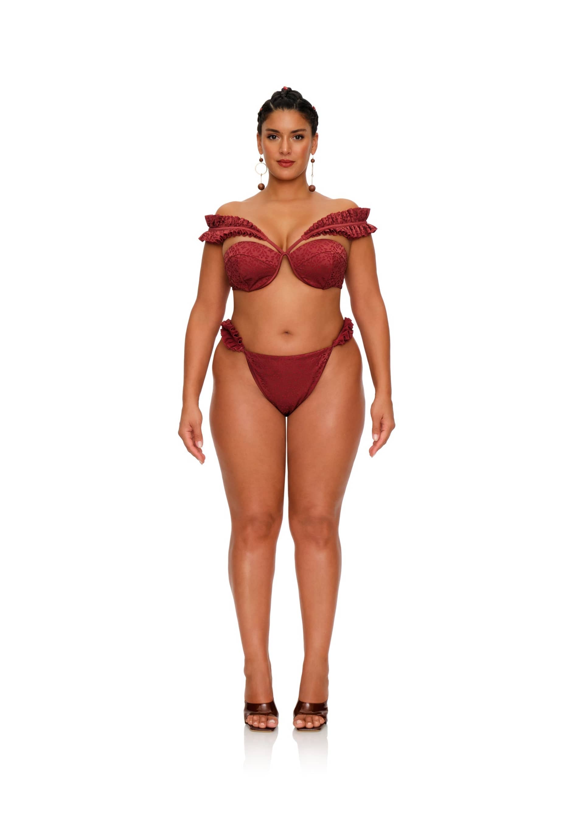 MULAN BIKINI BOTTOM - WINE made by Andrea Iyamah