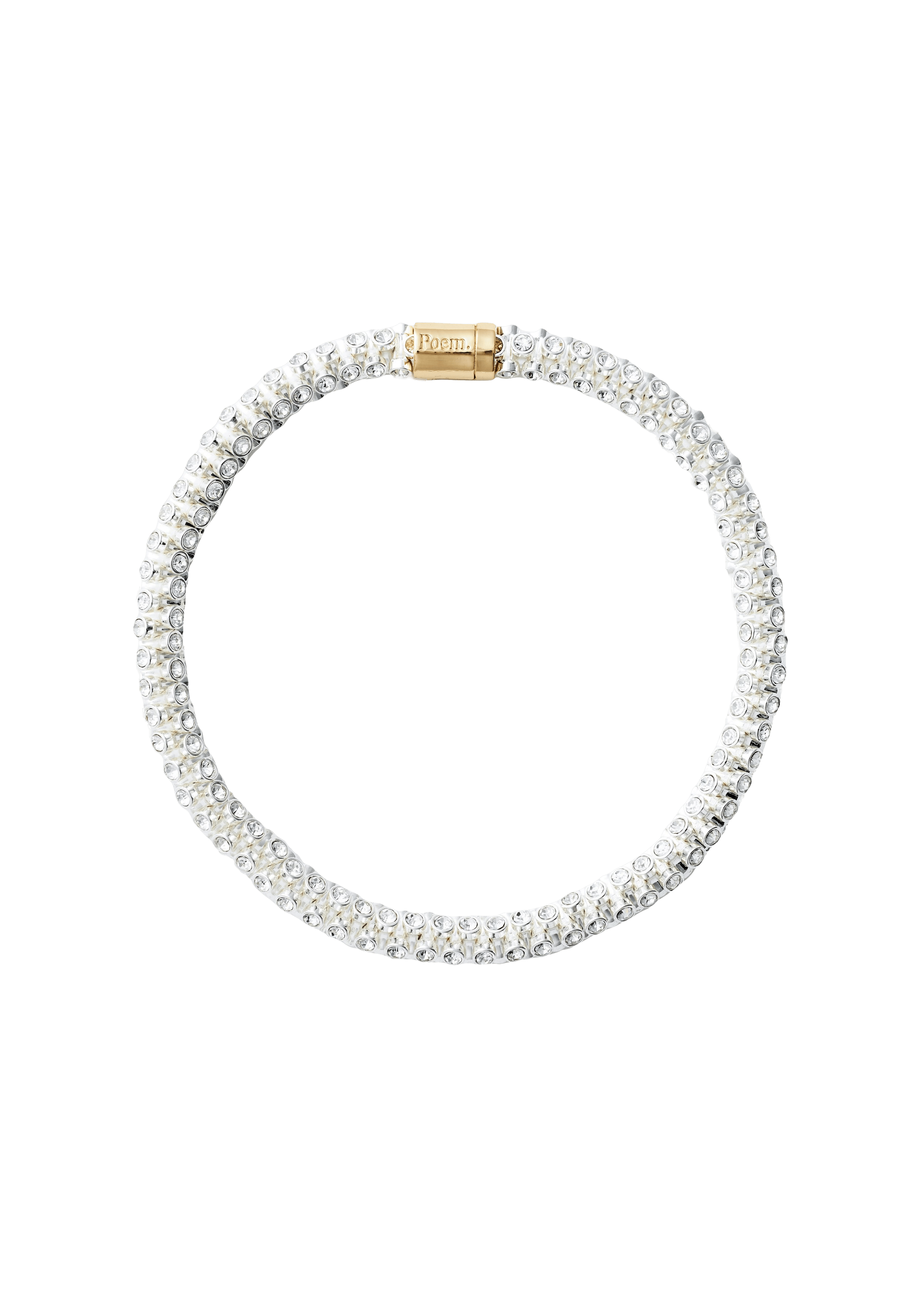 Spine necklace - Rhinestones in Silver made by POEM Objects