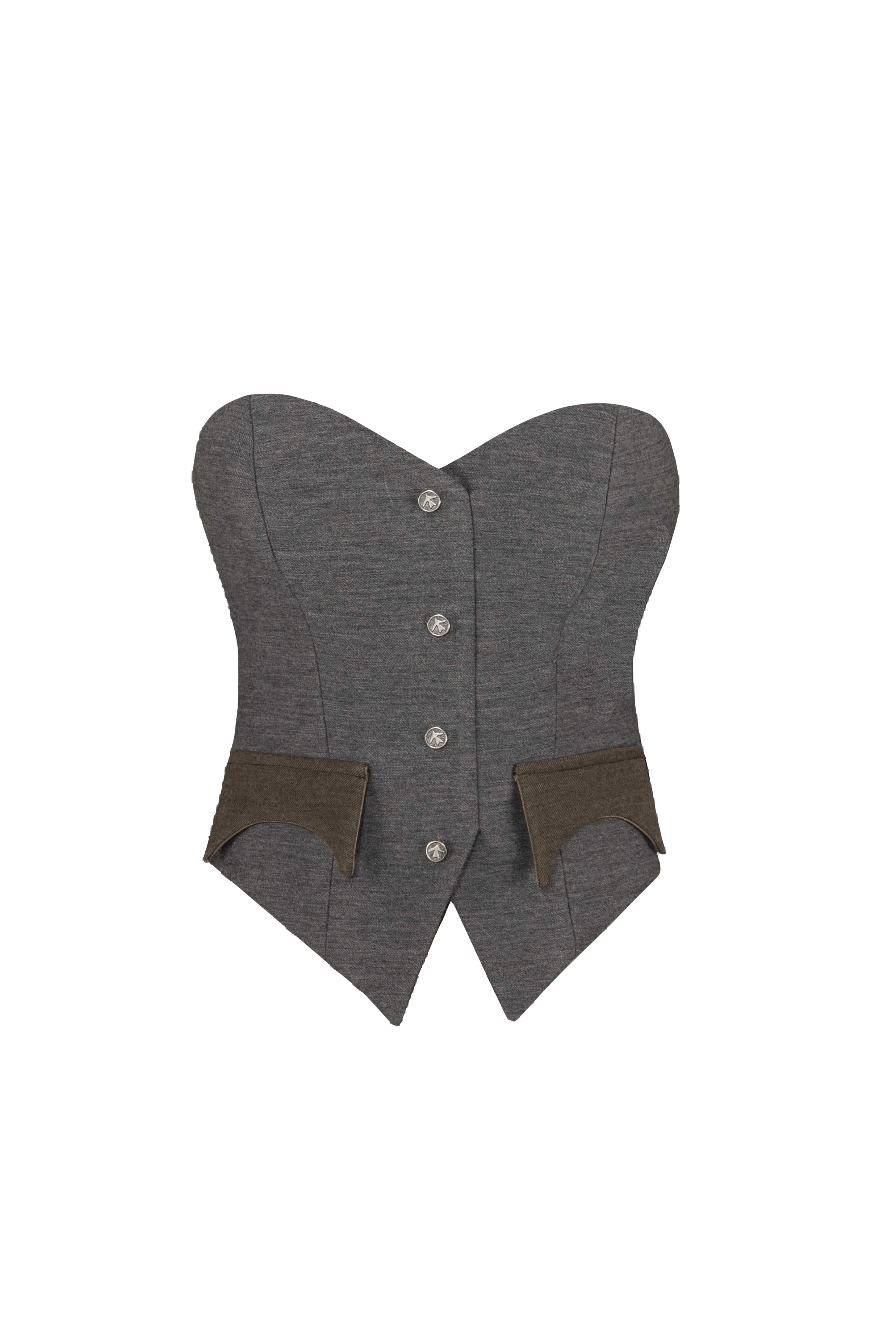 HAZEL CORSET in Grey made by Vestiaire d'un Oiseau Libre